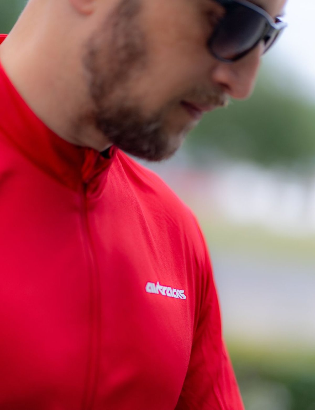 Maglia da uomo in bicicletta short -sleeved bike jersey air tech ii rosso