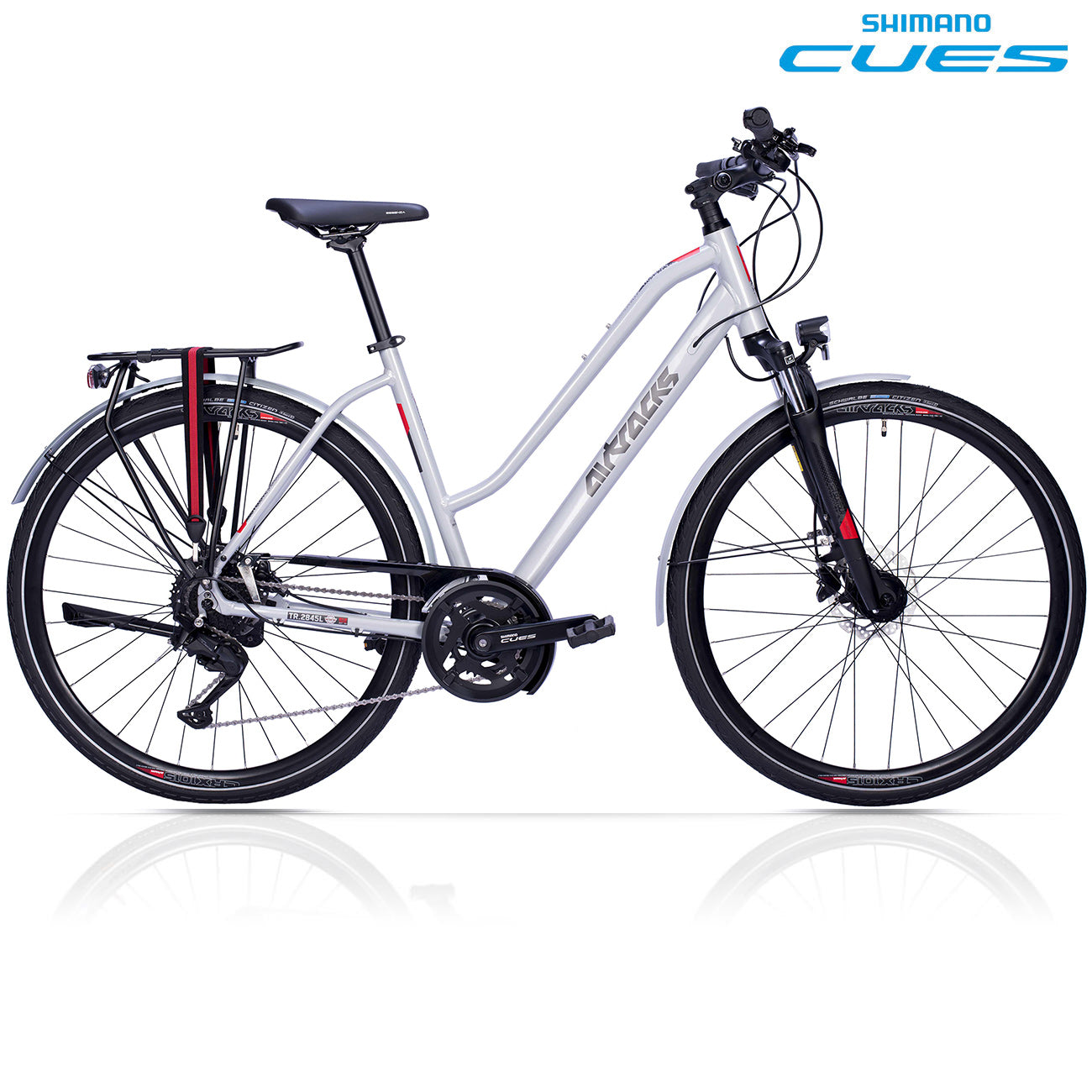 28" Vélo de trekking femme TR.2845L 2 x 9 vitesses SHIMANO CUES RD-U3020-9