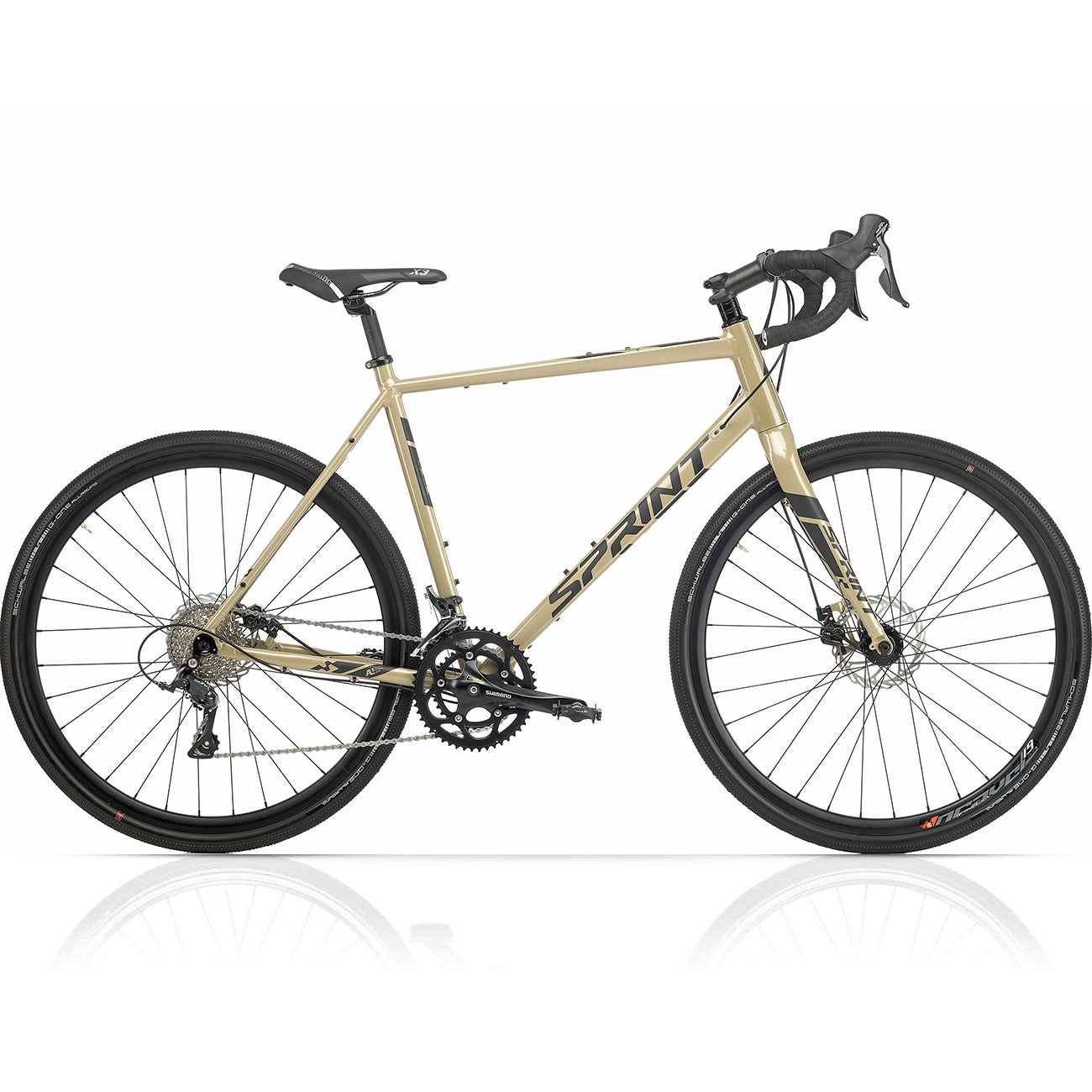 Vélo Gravel homme 28" WHISPER ELITE MD 2 x 9 vitesses SHIMANO SORA ST-R3000