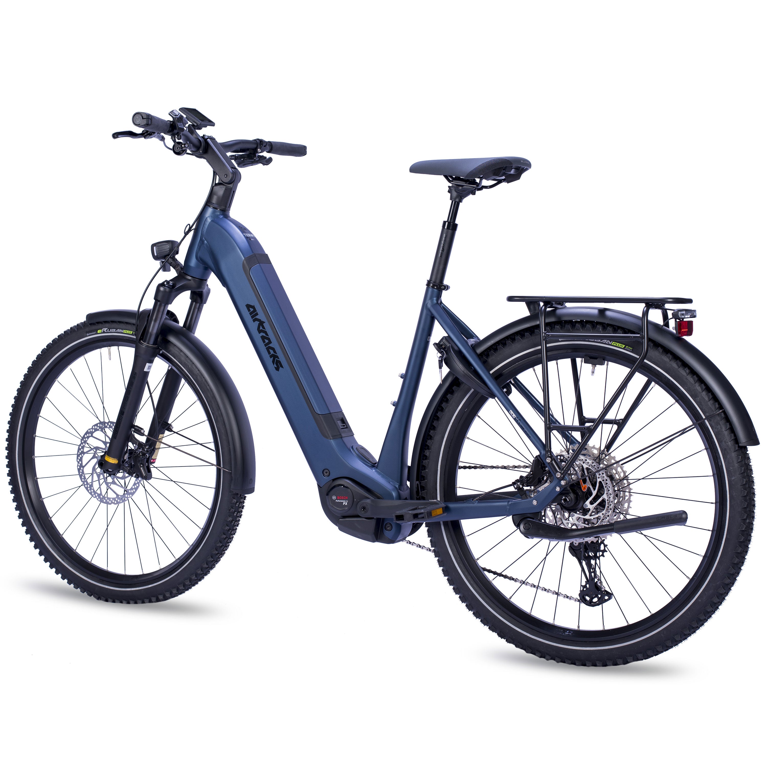 27,5" E-SUV MTB donna Wave LS TERRA CX1 con BOSCH Performance Line PX Smart System Powertube 800 Wh 12 velocità Shimano XT RD-M8100 SGS Blu