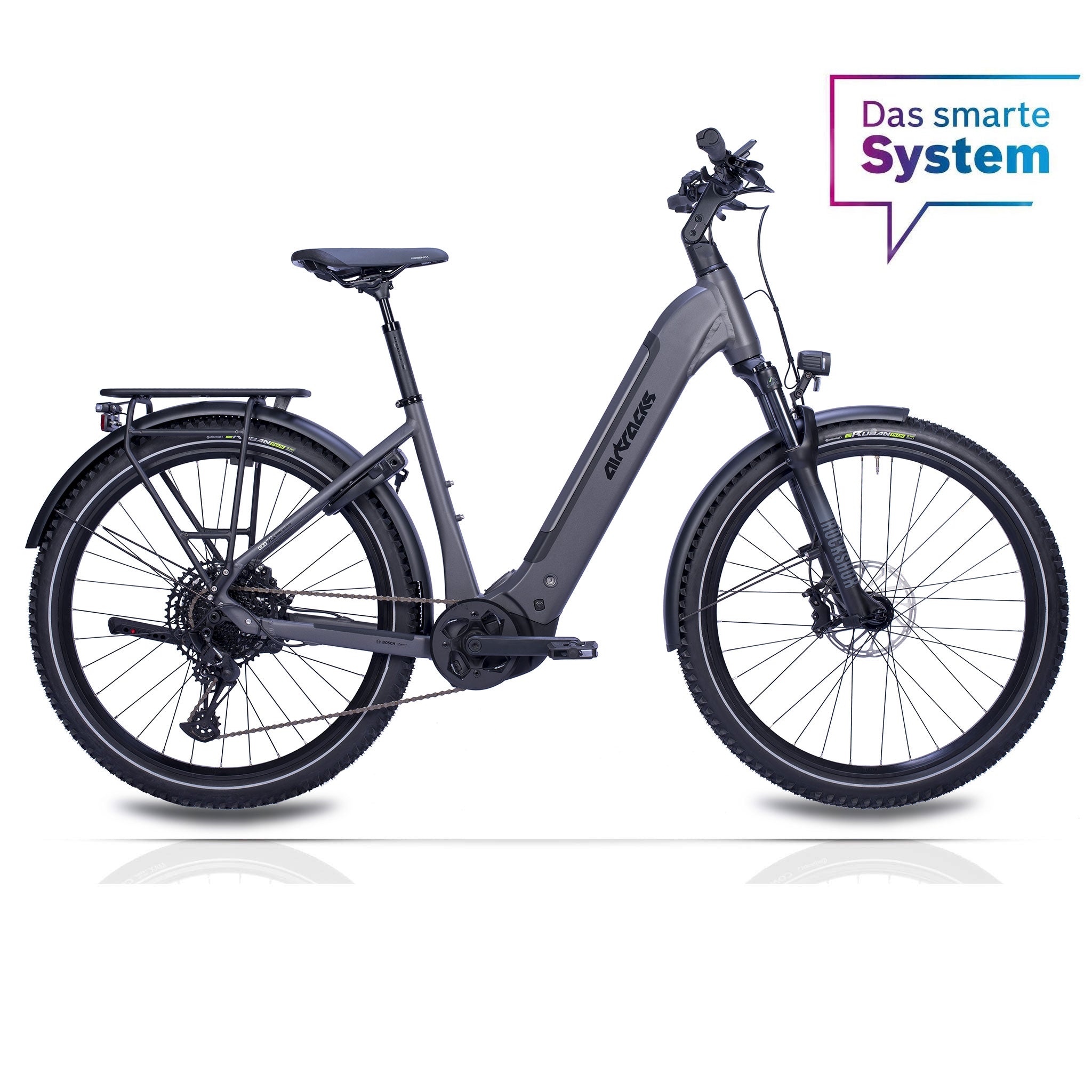 27,5" E-SUV MTB da donna WAVE LS TERRA CX2 BOSCH PERFORMANCE LINE PX Smart System POWERTUBE 600 Wh 12 velocità SRAM SX Eagle – Nero