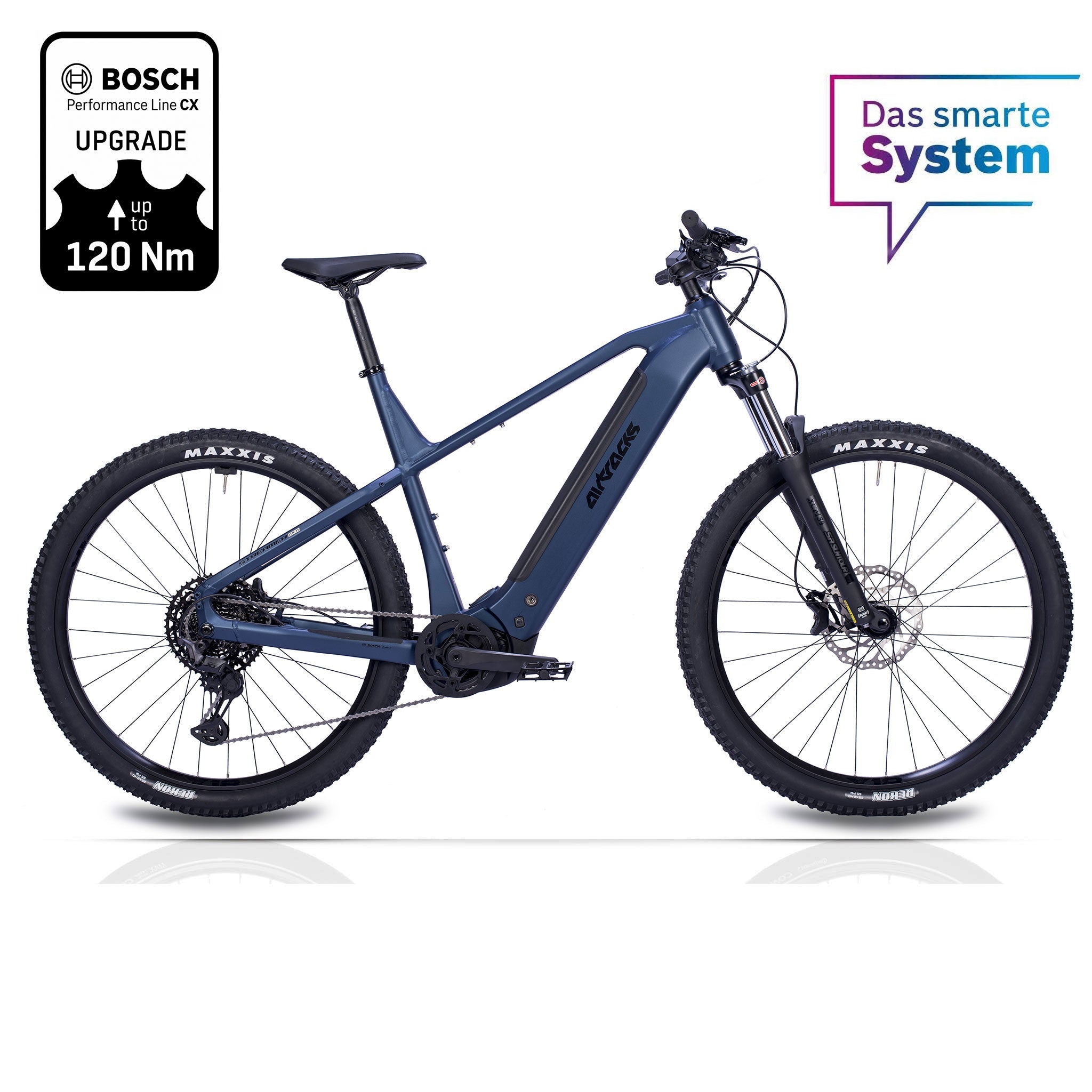 29" VTT électrique homme STREAMER CX11 BOSCH PERFORMANCE LINE CX (GEN 5) Smart System POWERTUBE 600 Wh 11 vitesses SHIMANO XT RD-M8310 Bleu
