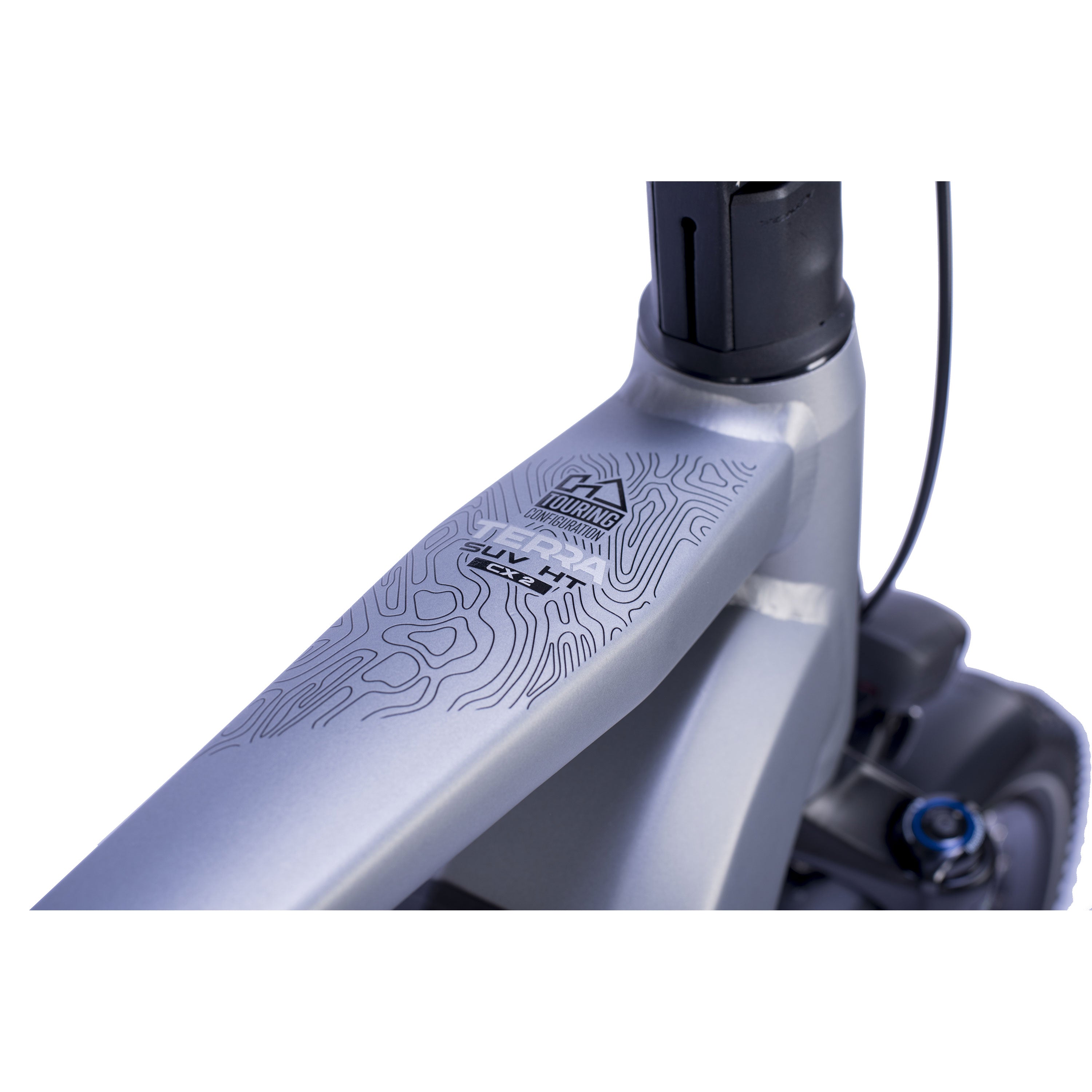 27.5" Men's E-SUV MTB TERRA CX2 BOSCH PERFORMANCE LINE PX Smart System POWERTUBE 600 Wh 12-Speed SRAM SX EAGLE Grey
