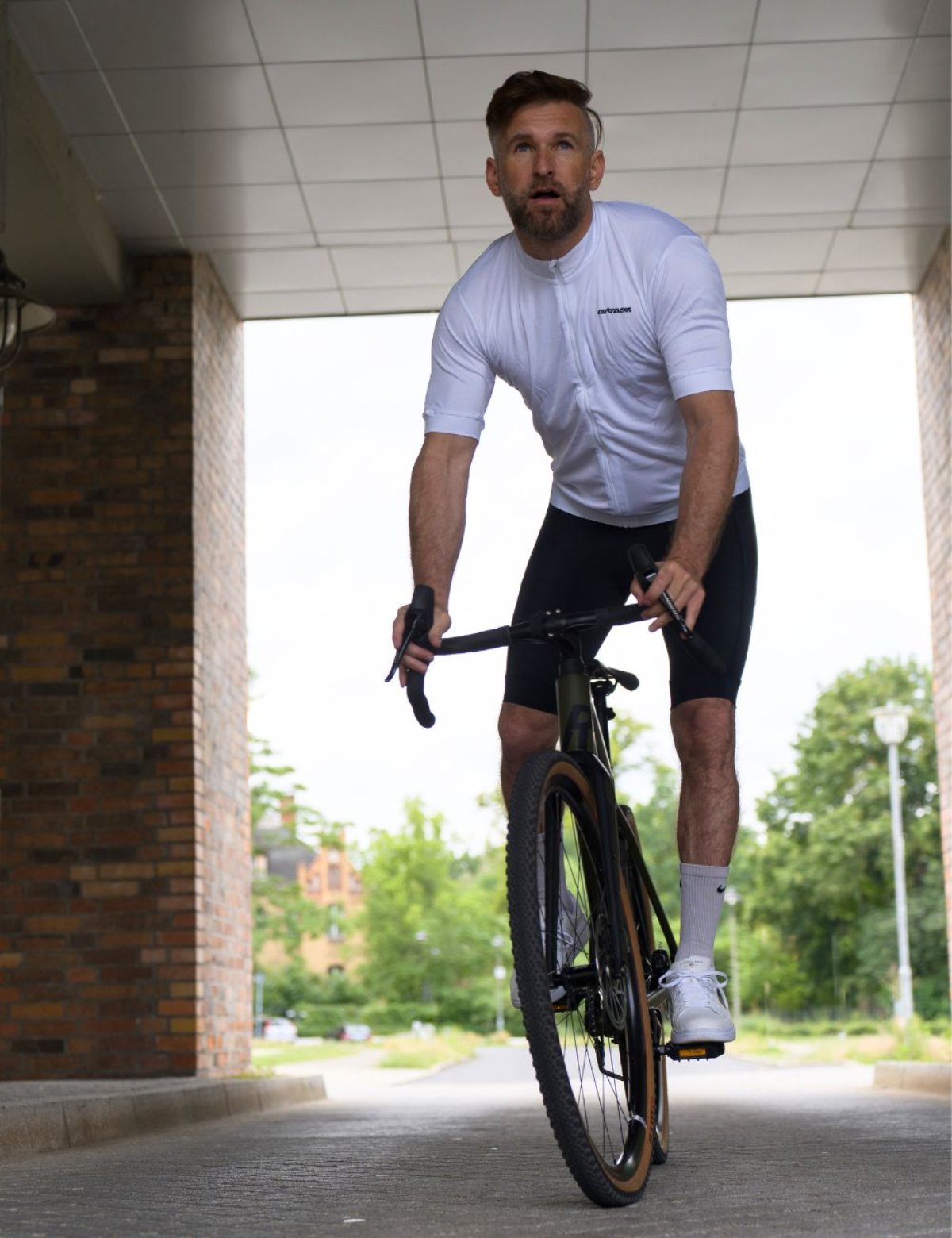 Maglia da uomo in bicicletta corta -Bicchia di bici da bici Air Tech II White