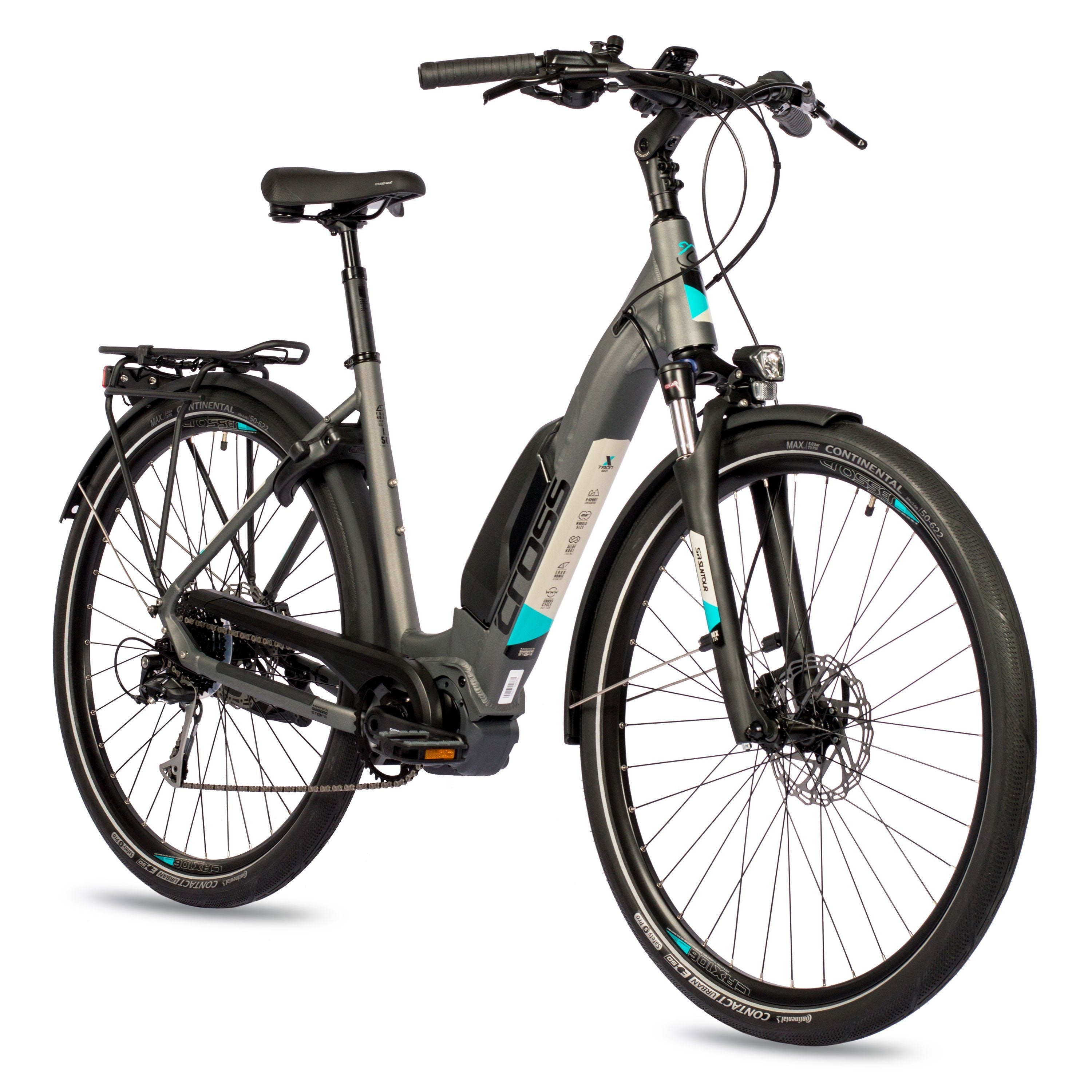 28 inch e-bike trekking bicycle LS Wave X-TRON SR1 Shimano StеPS E-6100 504WH 9 gear Shimano Alivio
