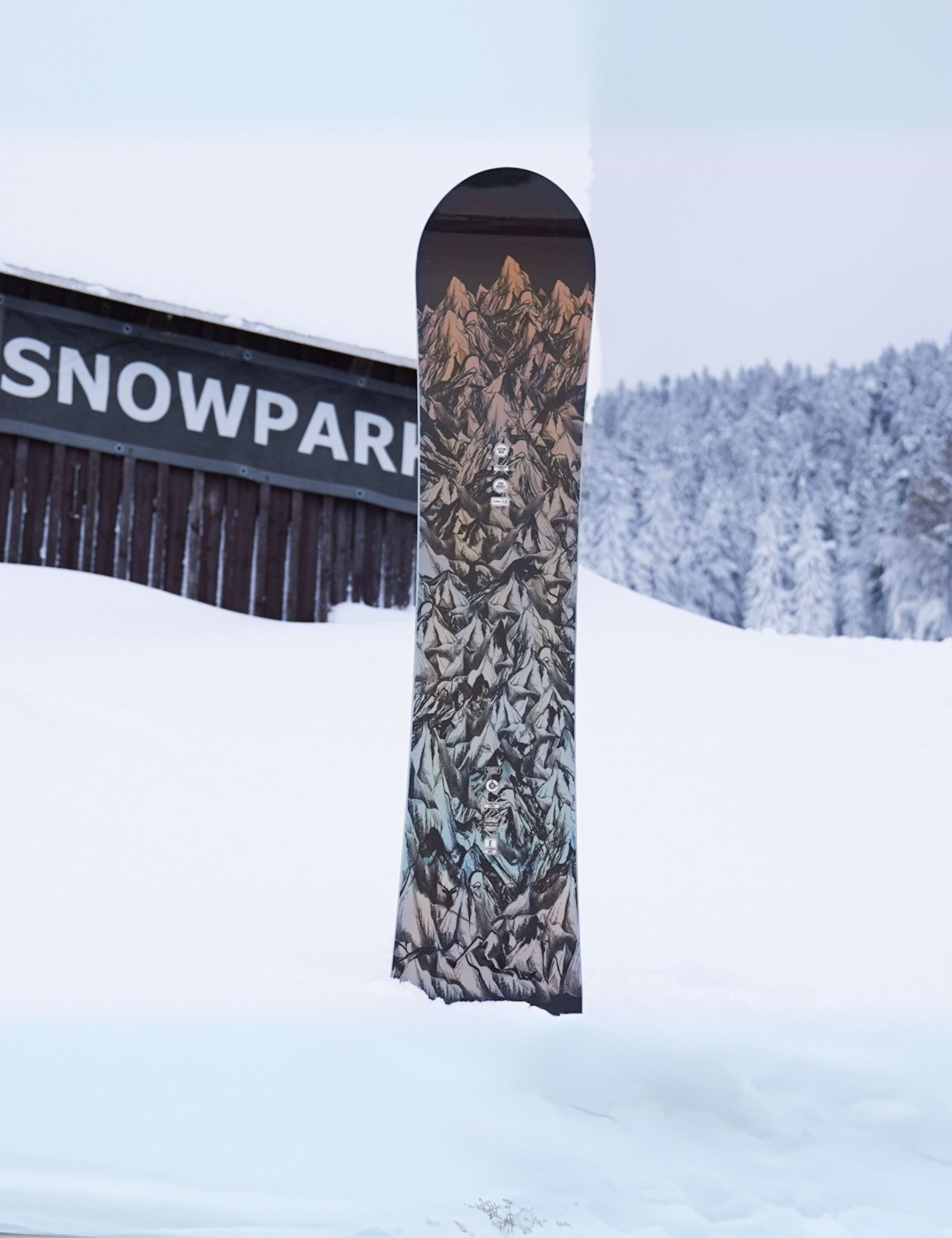Tavola da snowboard Uomo MOUNTAIN LINES Zero Rocker Wide Bundle