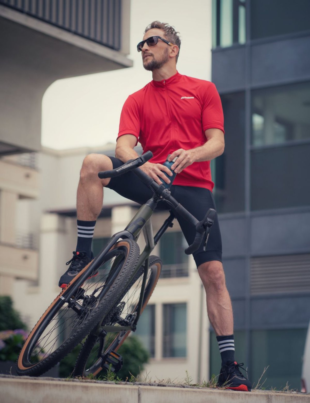Maglia da uomo in bicicletta short -sleeved bike jersey air tech ii rosso