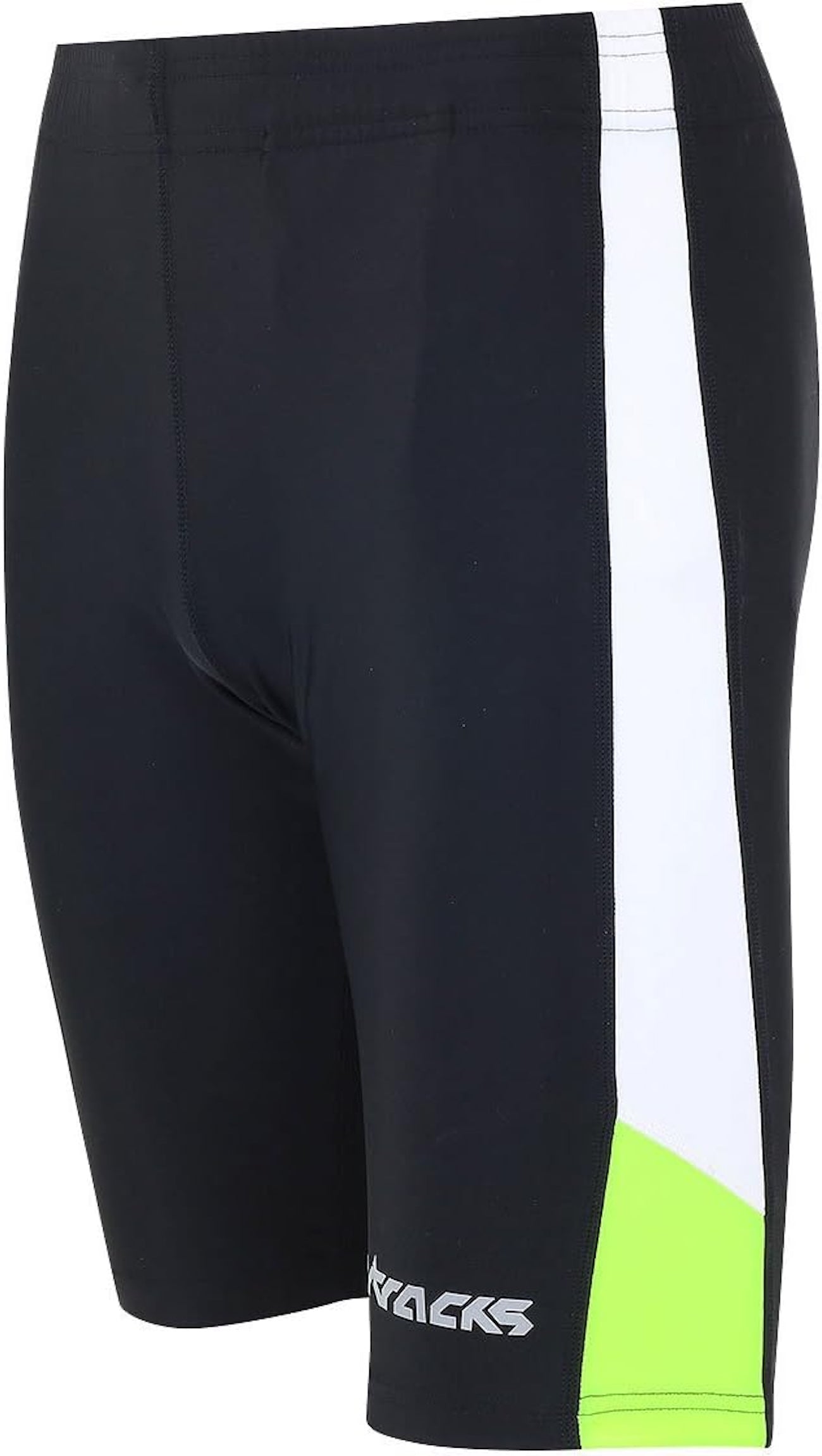 Men's running pants short black neon