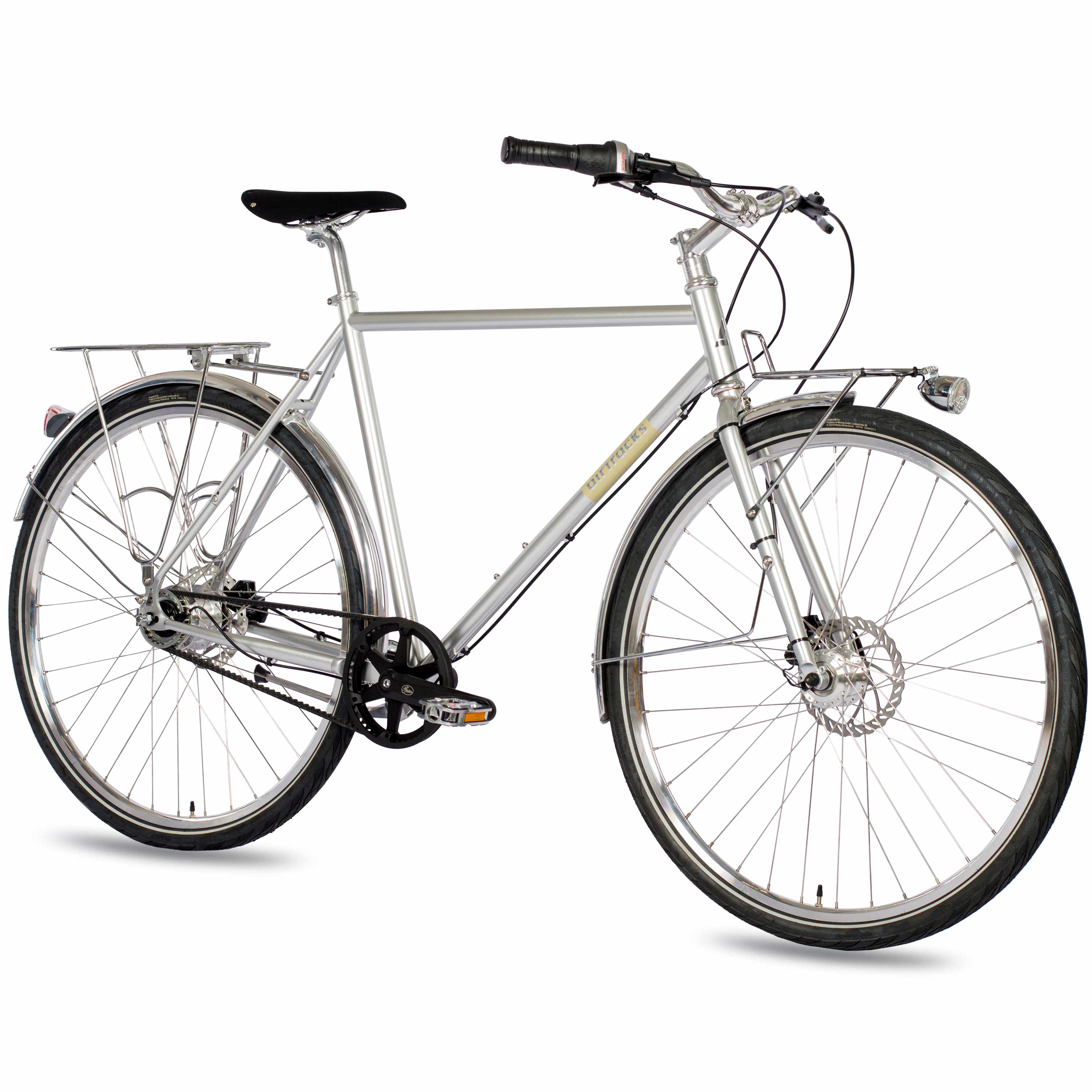 28" Bicicletta urbana da uomo STREET CrMo GATES CARBON DRIVE BELT Shimano 7 velocità