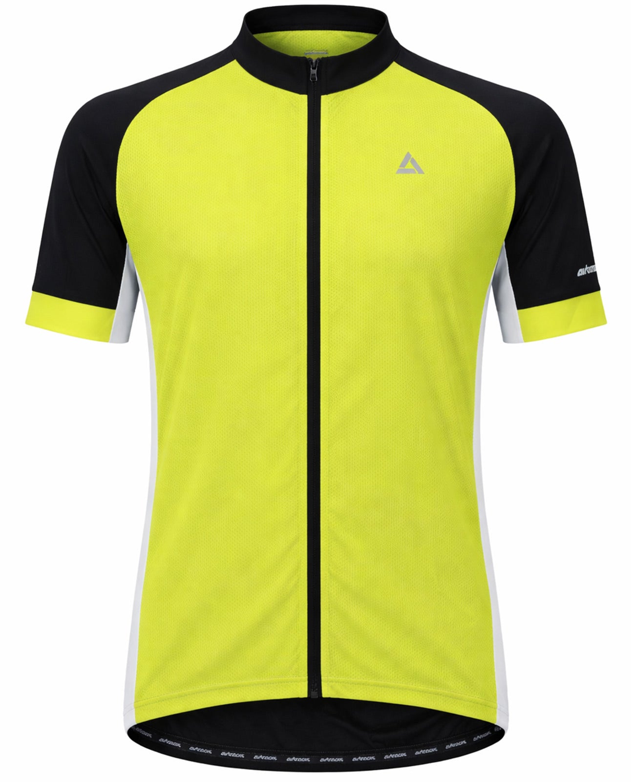 Men's bicycle jersey short arm per team line neon black