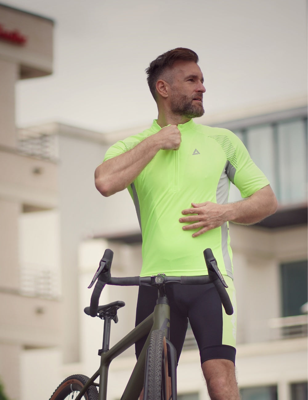 Maglia da uomo set maglia bicicletta corta -arm team ii + pantaloni portanti corto per linea