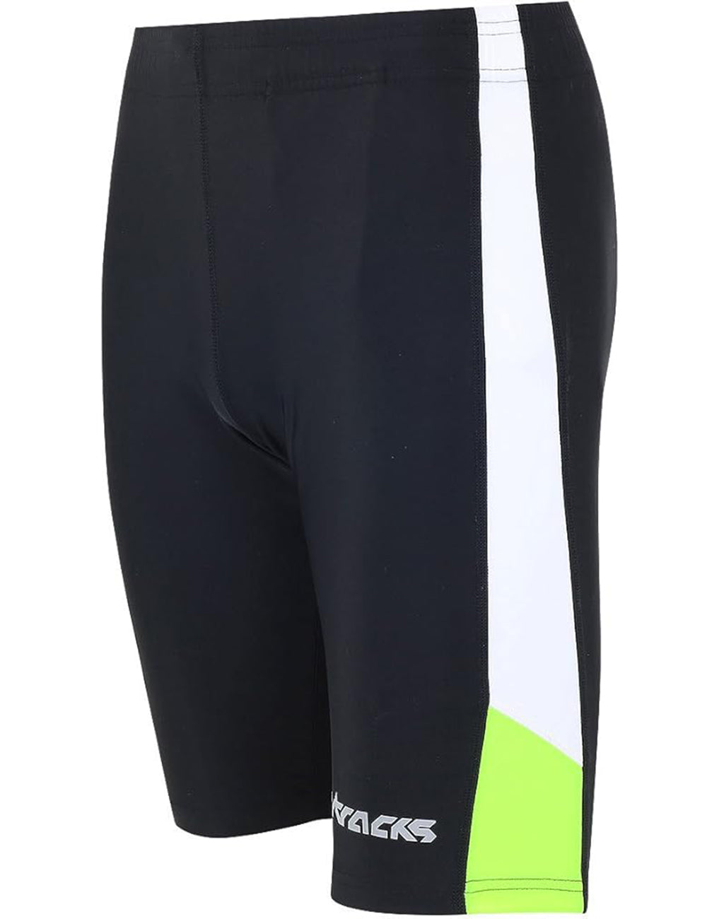 Pantaloni da corsa da uomo corto neon nero
