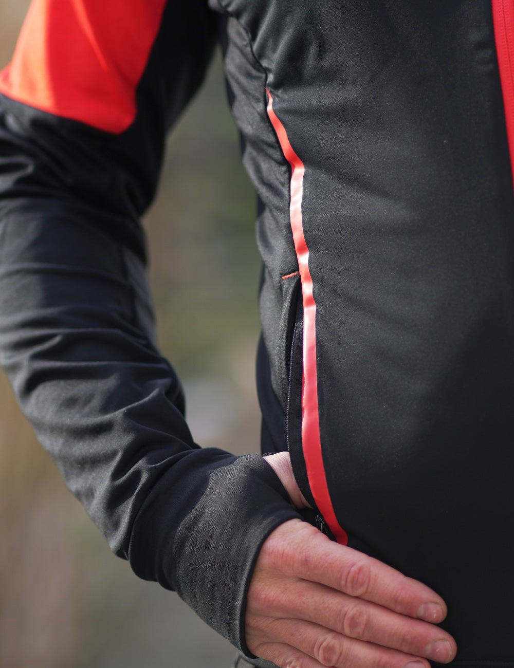 Camicia da corsa invernale maschile thermo per riga + pantaloni da corsa per linea