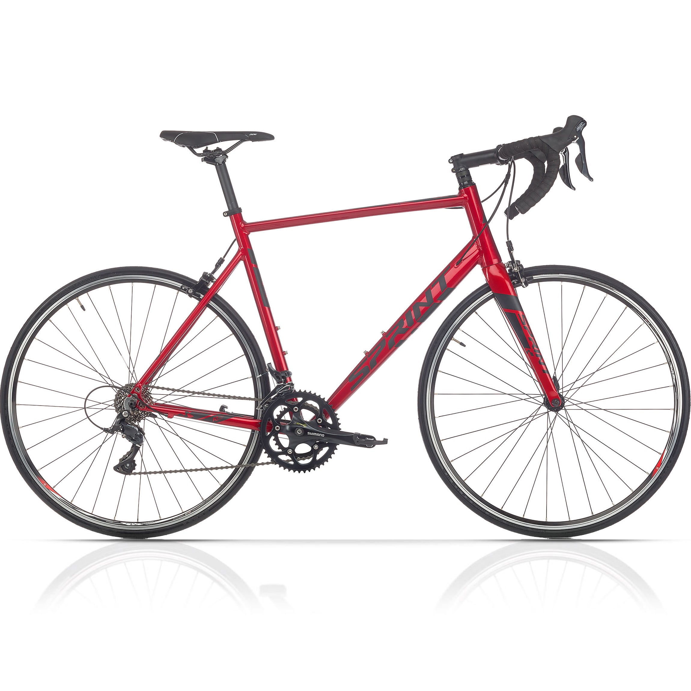 28" Vélo de course homme SPRINT MONZA ELITE 28 fourche carbone Vélo 2 x 9 vitesses SHIMANO SORA RD-R3000 Bleu / Noir