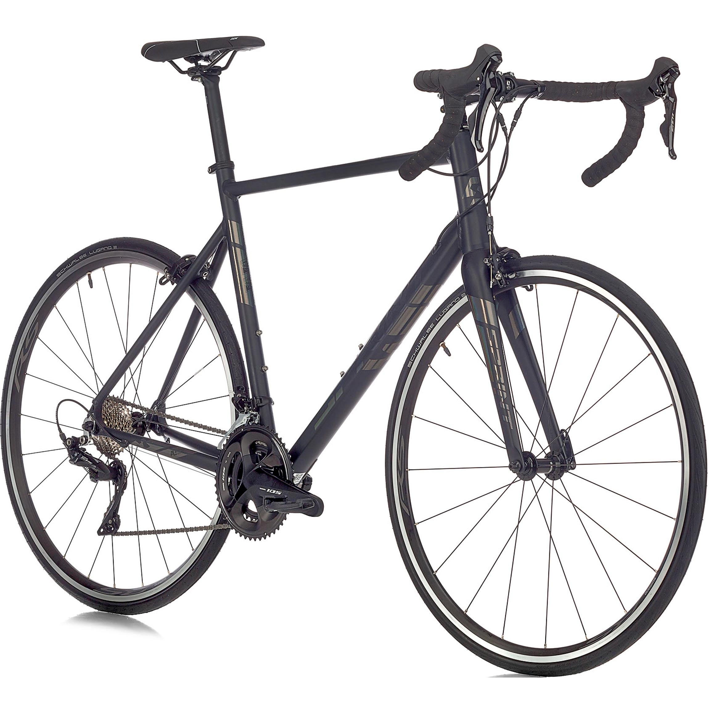 28" Bicicleta de carretera para hombre de SPRINT MONZA TEAM con horquilla de carbono, 2 x 11 velocidades SHIMANO 105 RD-R7000 negro / mate