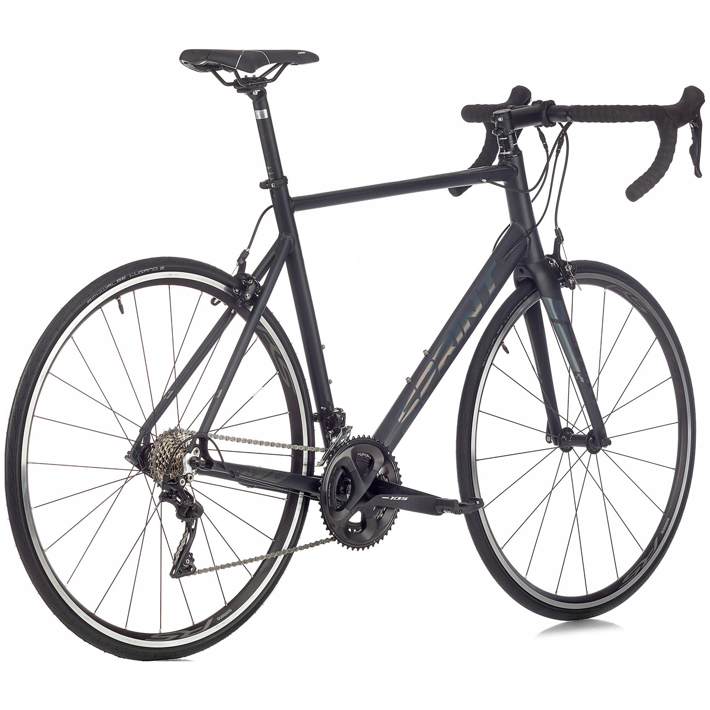 28" Vélo de course homme SPRINT MONZA TEAM cadre CARBONE FOURCHE 2 x 11 vitesses SHIMANO 105 RD-R7000 Noir / Mat