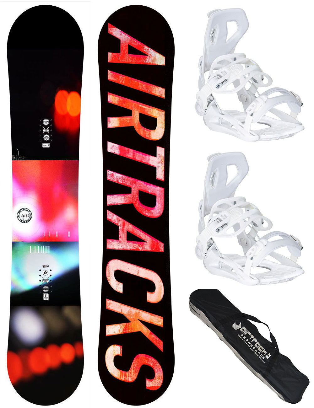Set da Snowboard Donna: Tavola Lights + Attacchi Master ME W M + Borsa SB