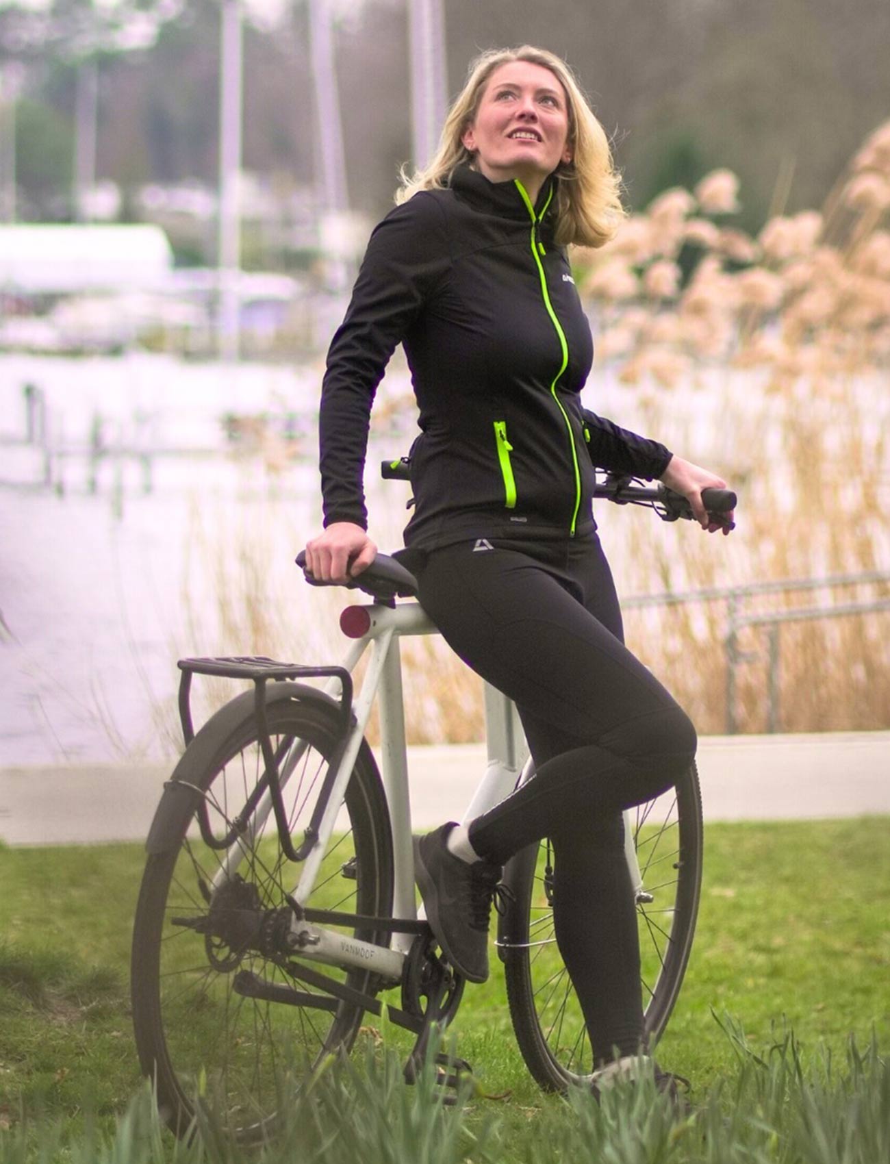 Women Thermo Bicycle Giacca SoftShell Pro Line II + THERMO Bicycle Pants Lang