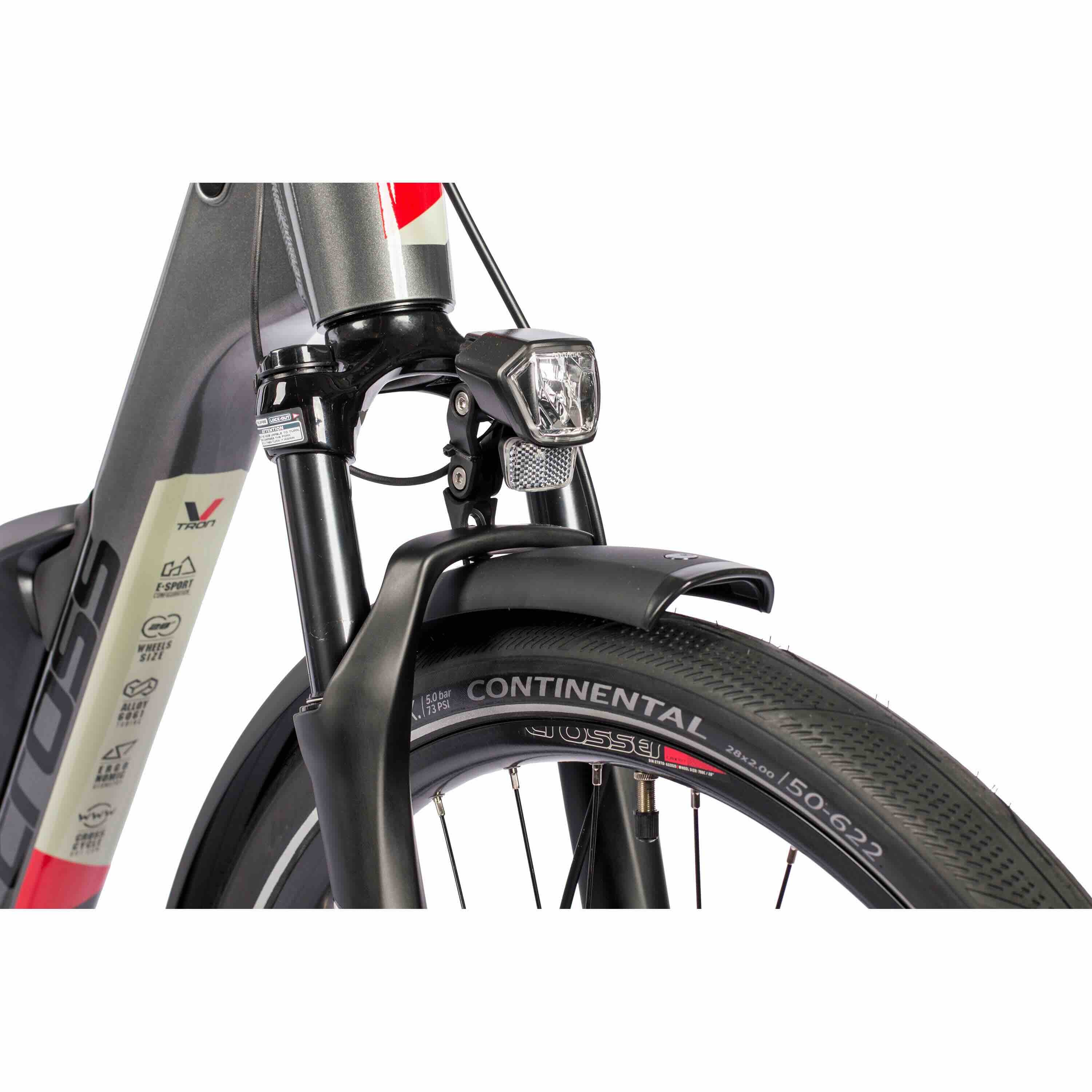 Bicycle de randonnée pour le vélo électrique de 28 pouces V-Tron Bosch Active plus ligne Gen3 500Wh 10S Shimano Deore