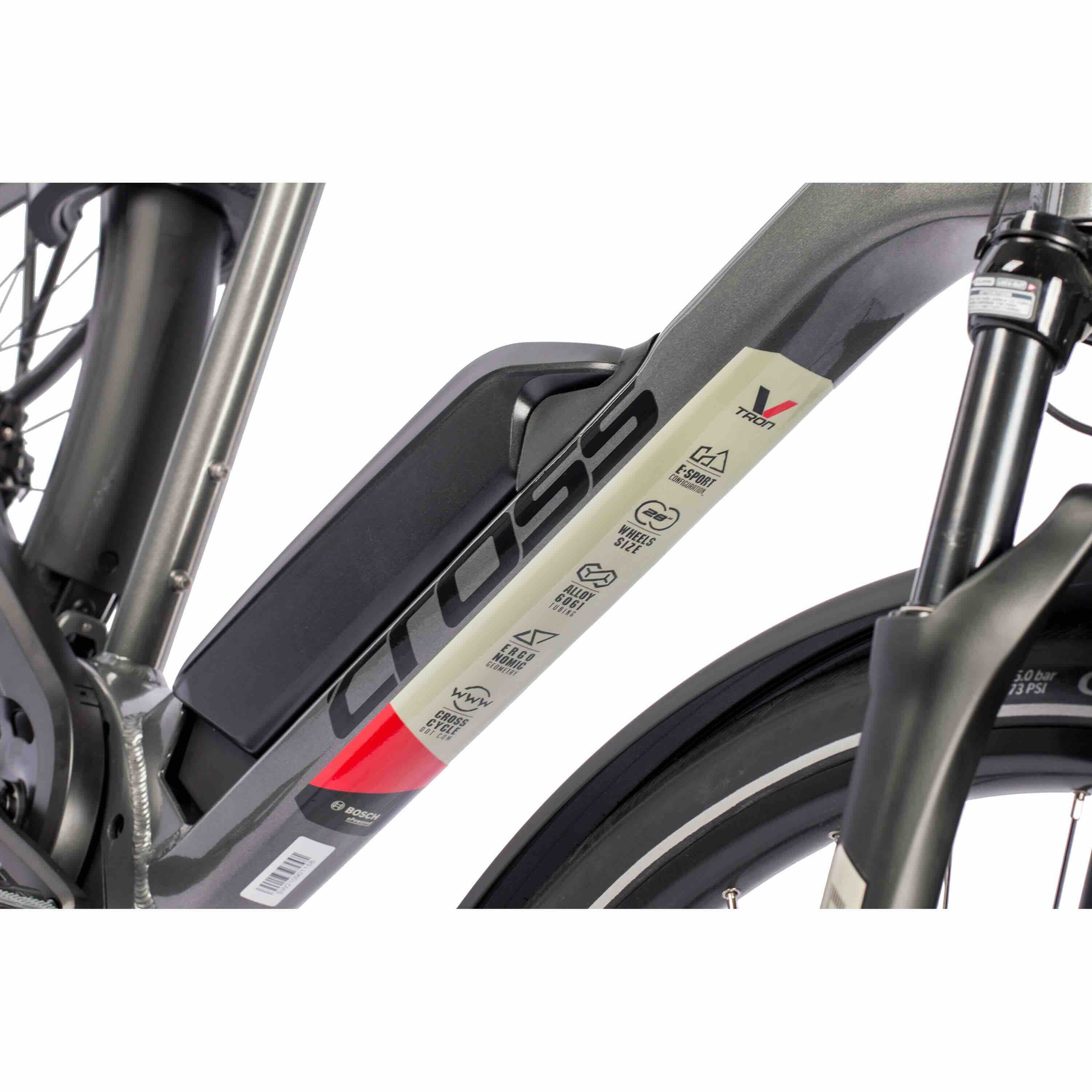 Bicycle de randonnée pour le vélo électrique de 28 pouces V-Tron Bosch Active plus ligne Gen3 500Wh 10S Shimano Deore