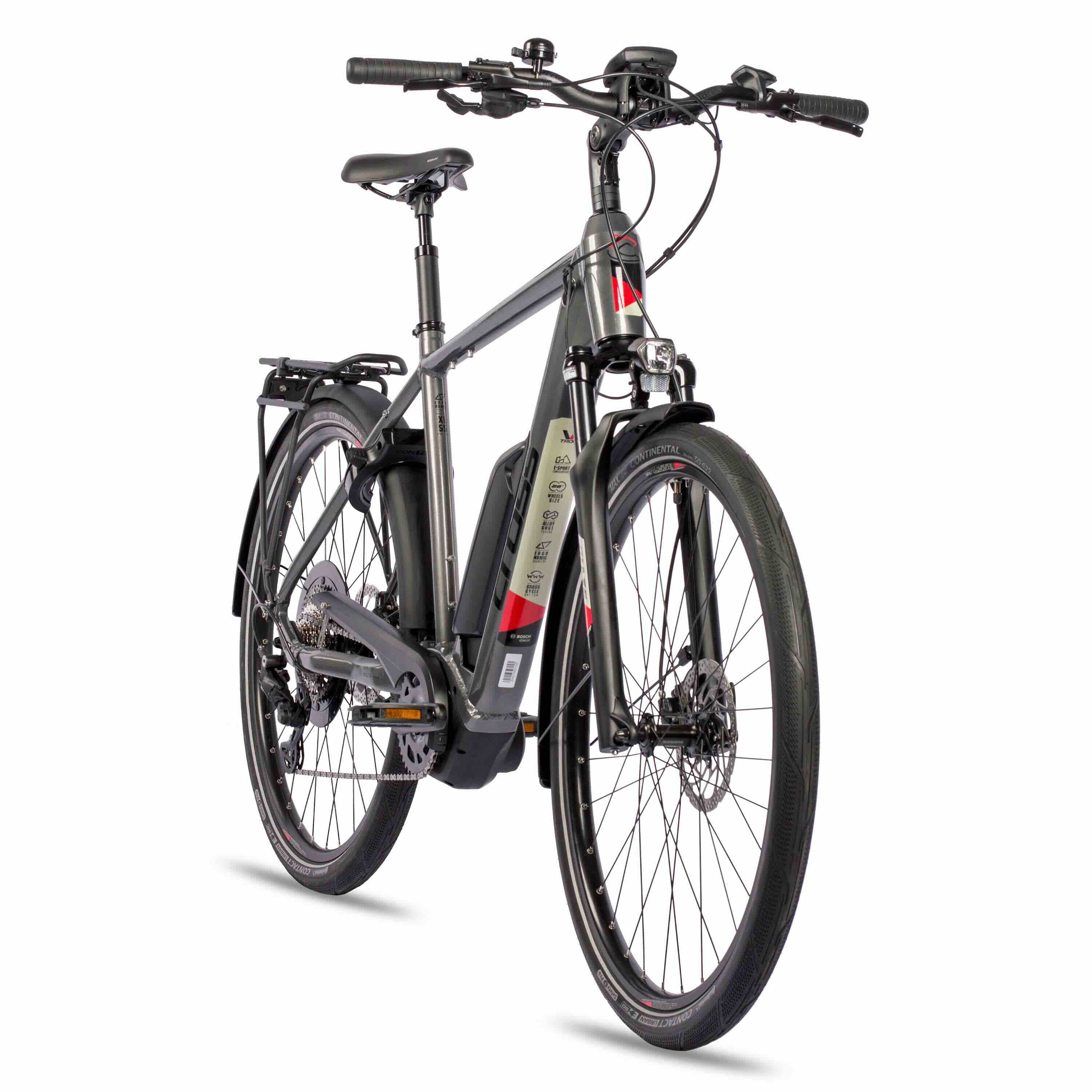 Bicycle de randonnée pour le vélo électrique de 28 pouces V-Tron Bosch Active plus ligne Gen3 500Wh 10S Shimano Deore