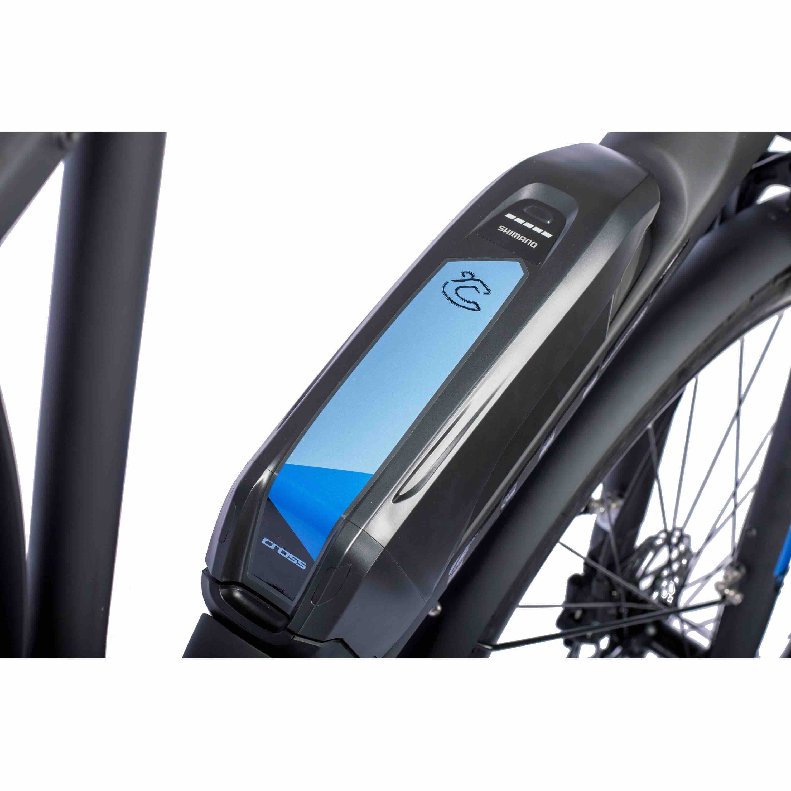 Men de 28 pouces Bicycle de randonnée E-Bike V-tron Shimano E-A-5000 418 WH 9 X Gang Shimano Rd-T3000