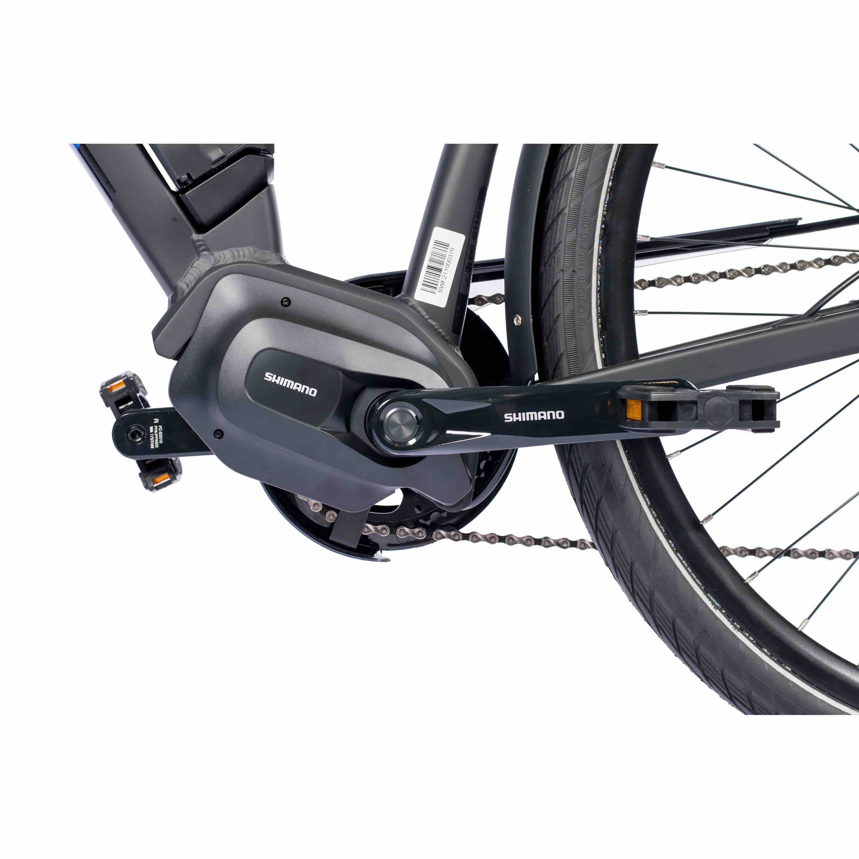 Men de 28 pouces Bicycle de randonnée E-Bike V-tron Shimano E-A-5000 418 WH 9 X Gang Shimano Rd-T3000