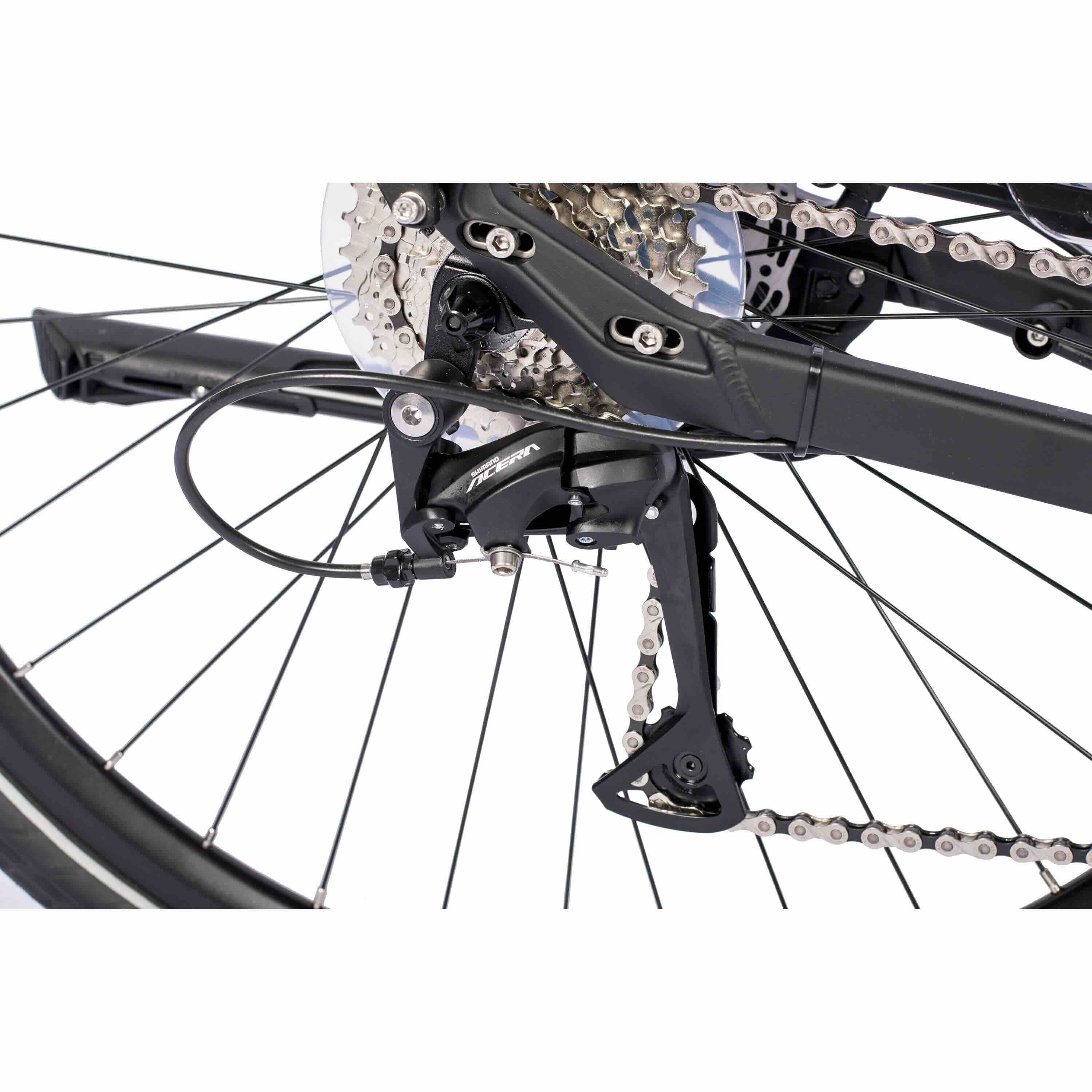 Men de 28 pouces Bicycle de randonnée E-Bike V-tron Shimano E-A-5000 418 WH 9 X Gang Shimano Rd-T3000