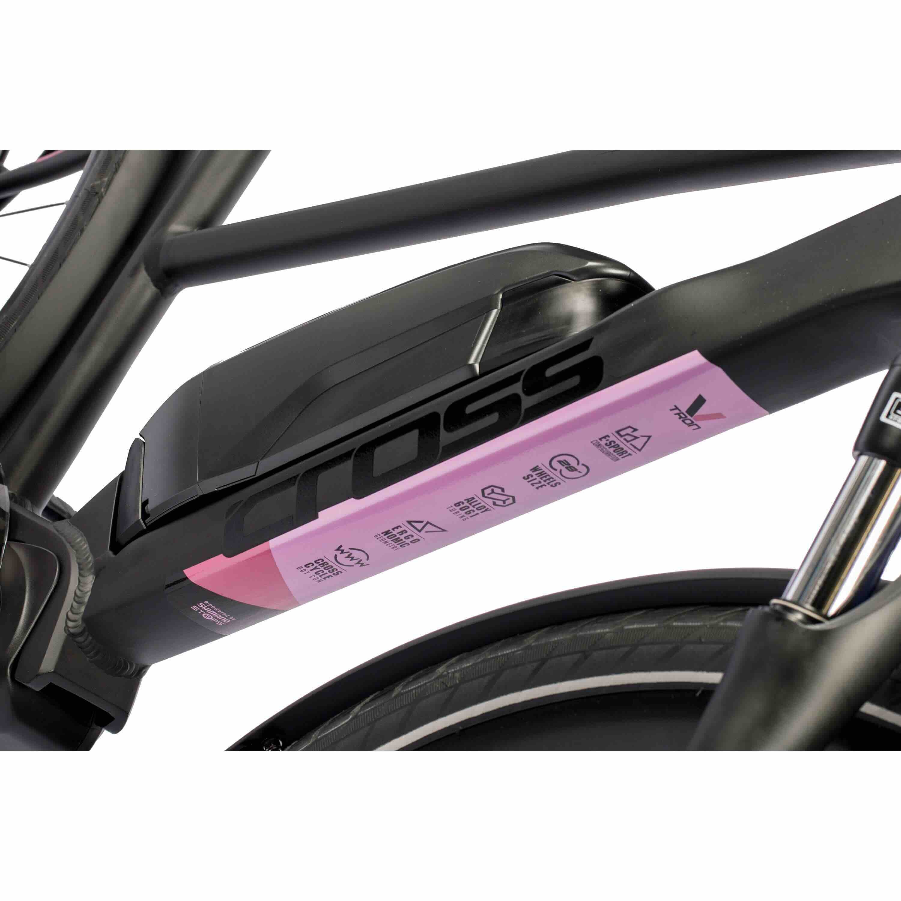 28 inch women e-bike trekking bicycle V-tron Shimano StеPS E-5000 418 Wh 9 x gang Shimano RD-T3000