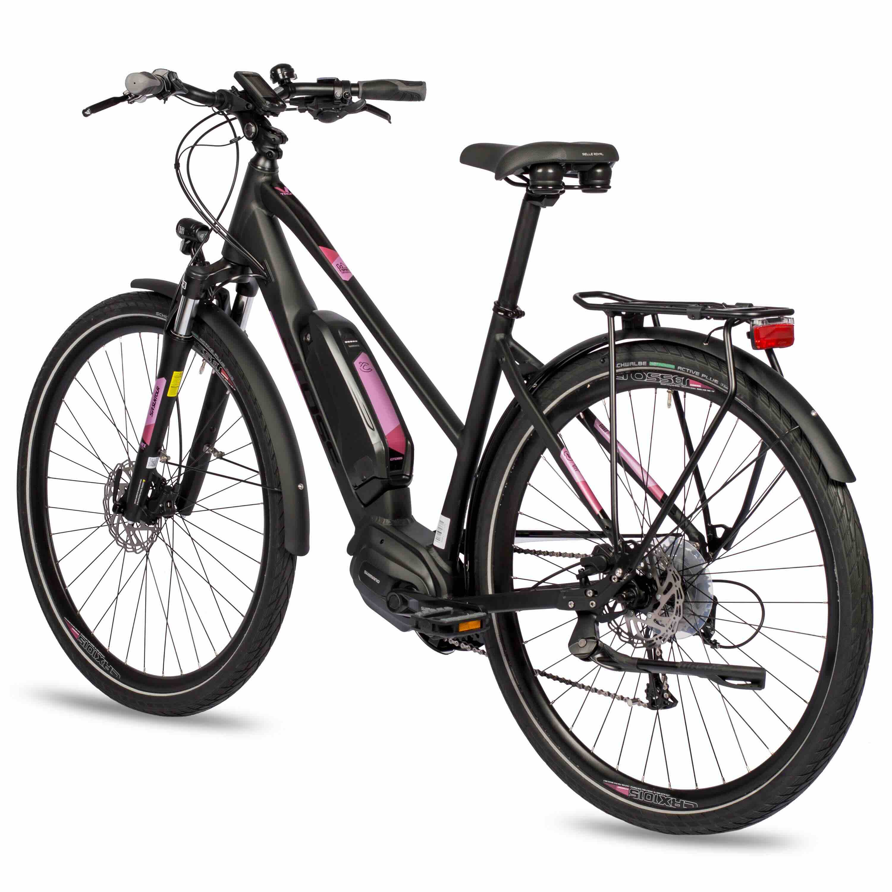 28 inch women e-bike trekking bicycle V-tron Shimano StеPS E-5000 418 Wh 9 x gang Shimano RD-T3000