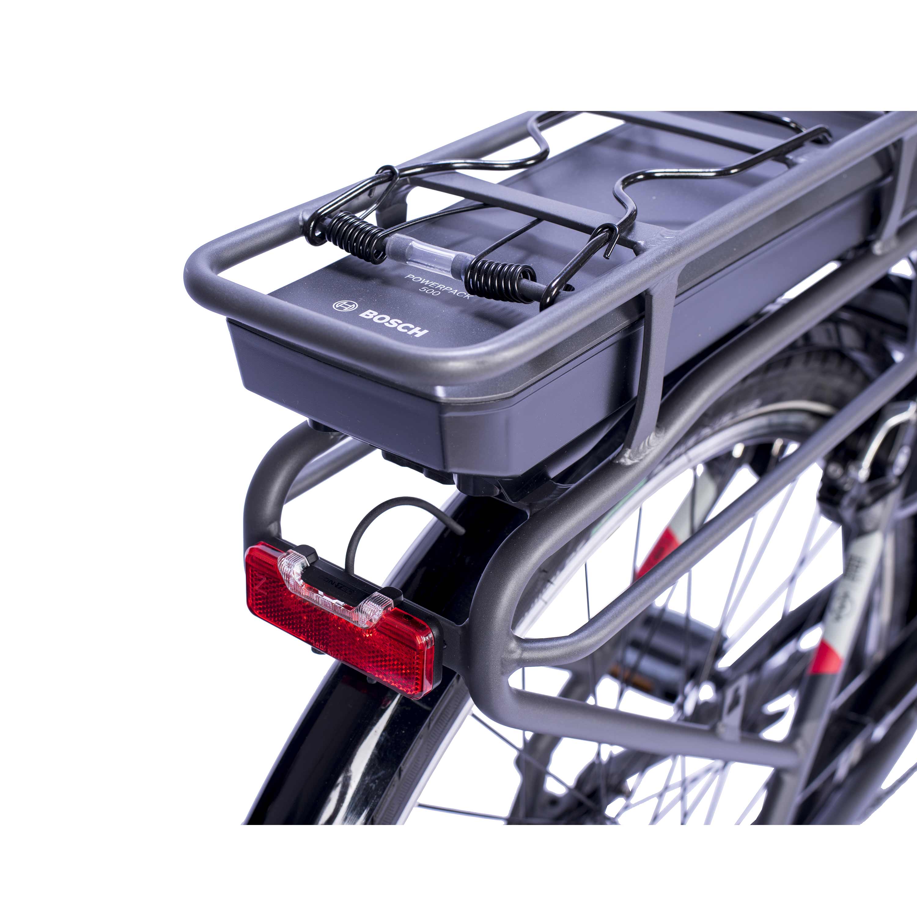 28" Bicicleta eléctrica de ciudad V-Tron RACK BOSCH ACTIVE LINE PLUS 400 Wh 7 velocidades SHIMANO NEXUS freno de contrapedal trasero