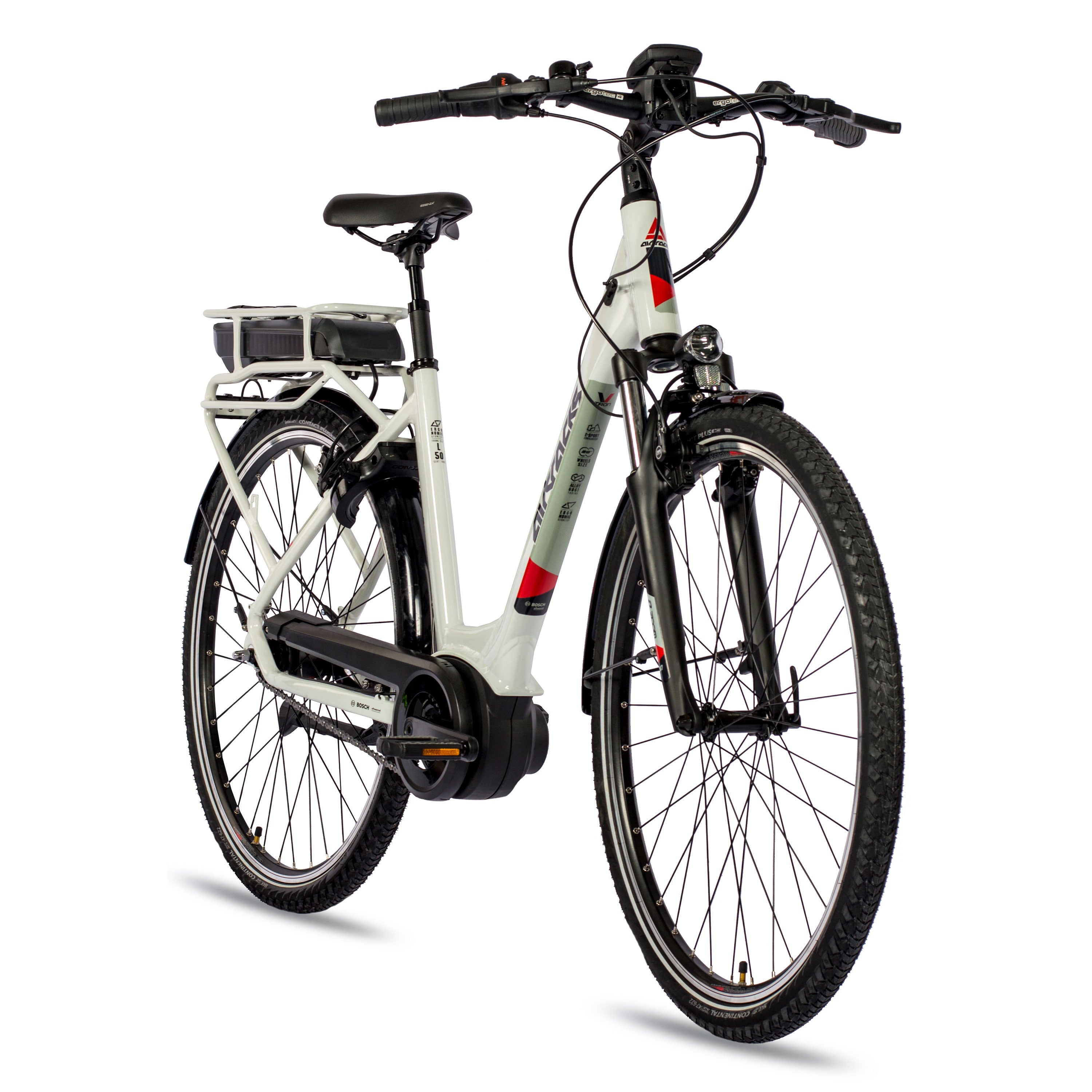 28 inch E-Bike City Bike V-Tron RACK BOSCH ACTIVE LINE Gen3 400 Wh 7 SPEED SHIMANO NEXUS REAR BRAKE
