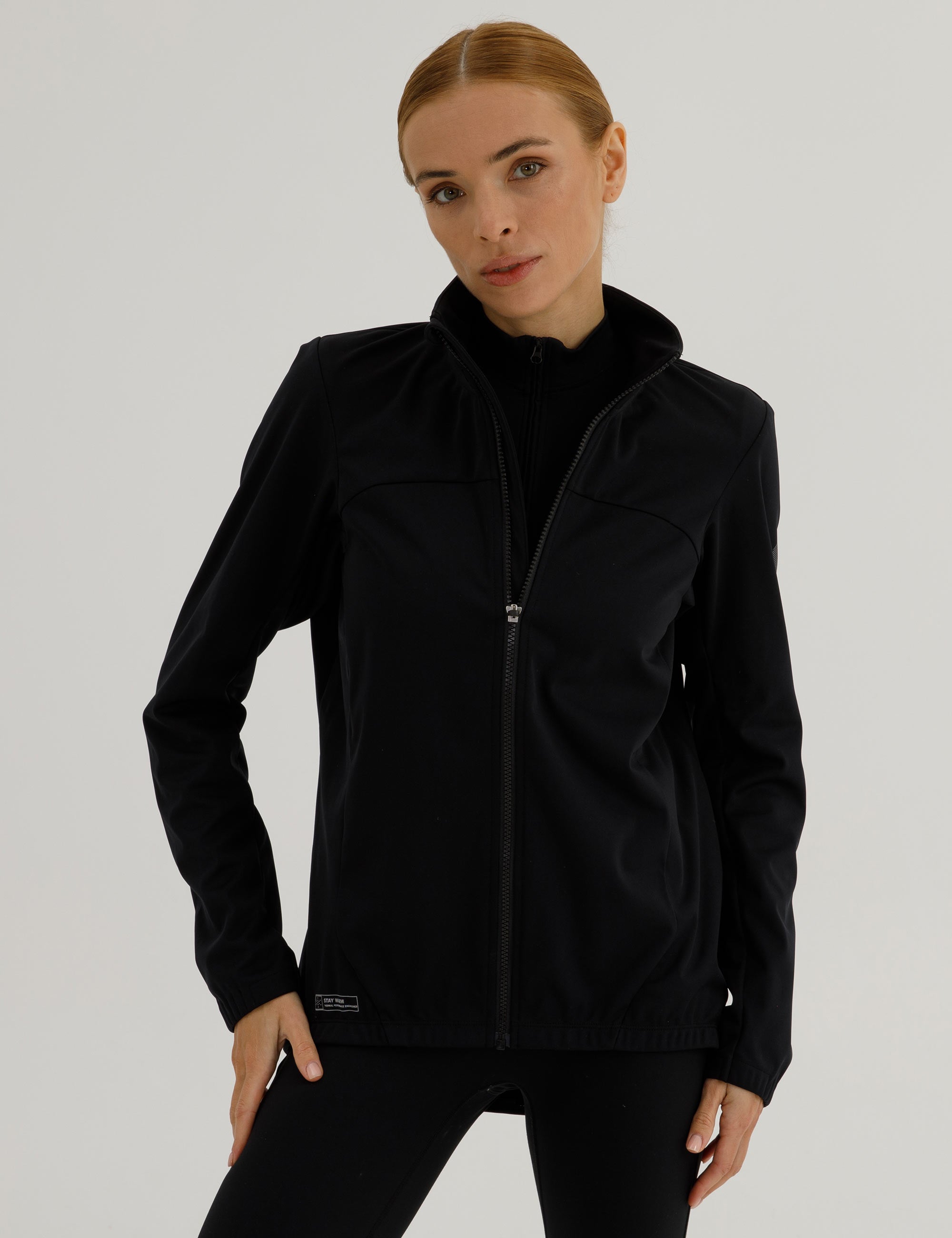 Damen Winter Fahrradjacke Softshell Thermoradjacke Advance Line Schwarz