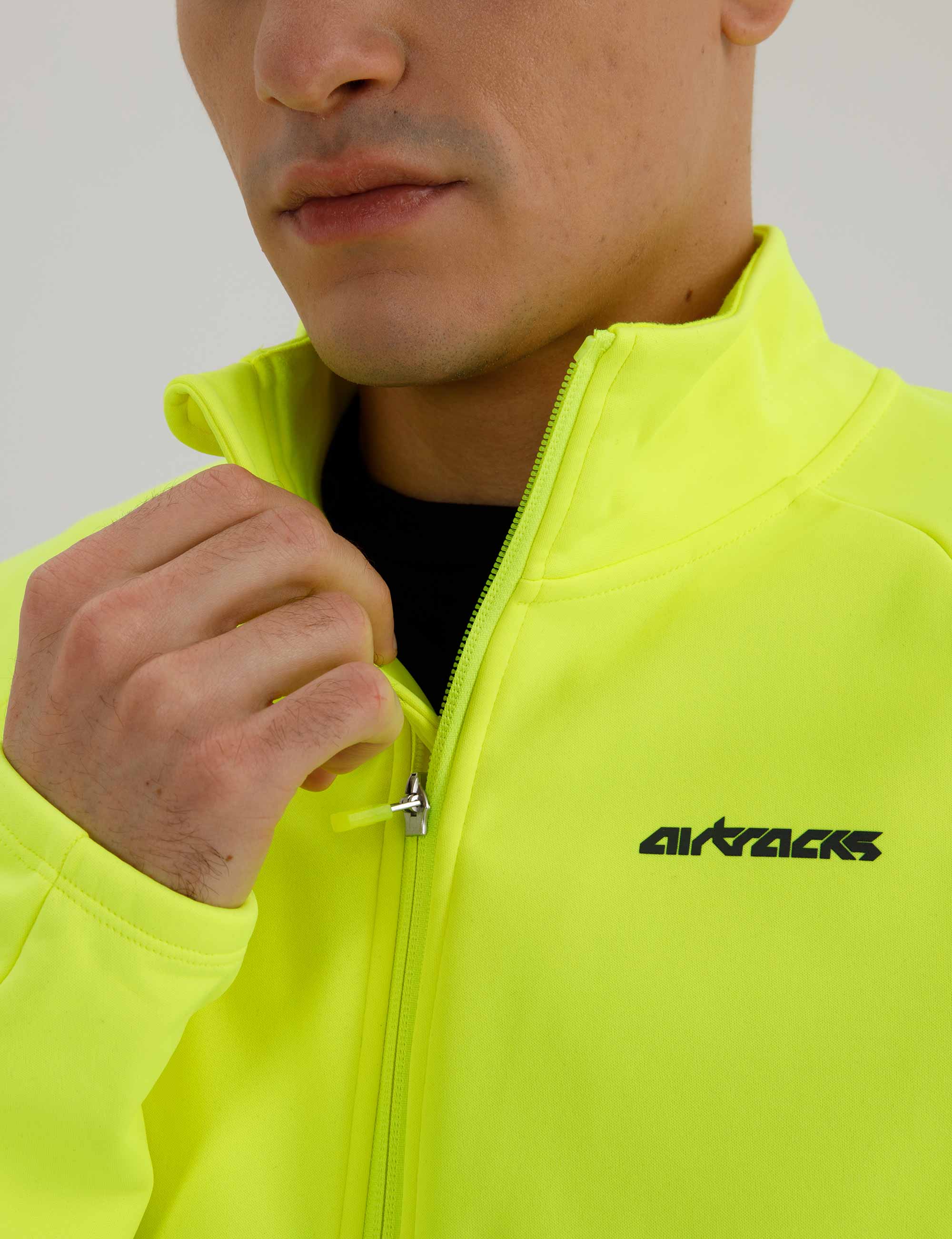 Herren Winter Fahrradjacke-Laufjacke Softshell Thermojacke Aktive Comfort Line Neon