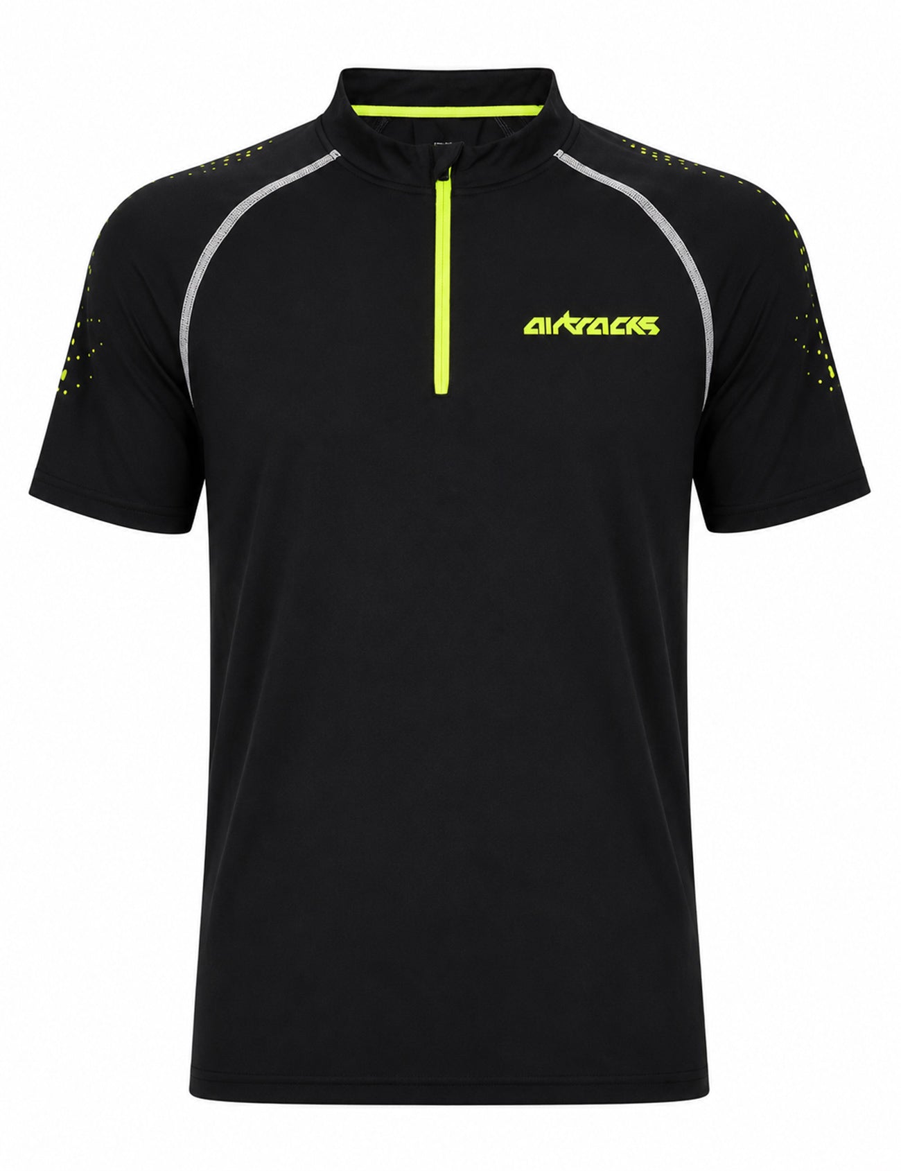 Camisa de compresión Camisa Brazo corto por equipo Negro