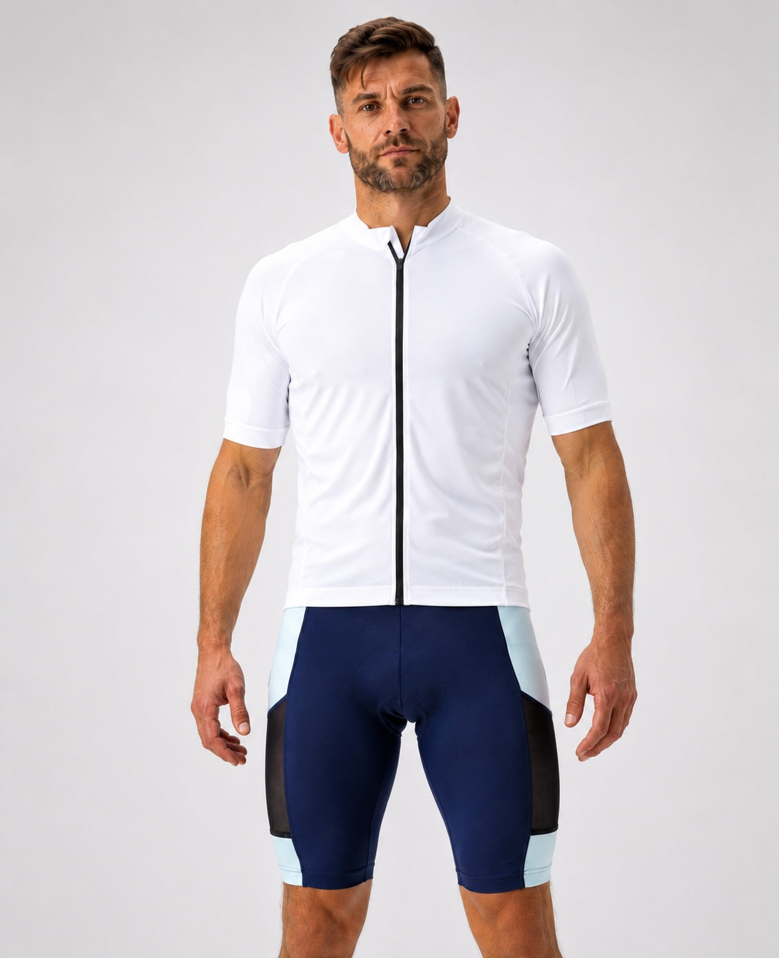Men's running pants Tight short per team navy blue
