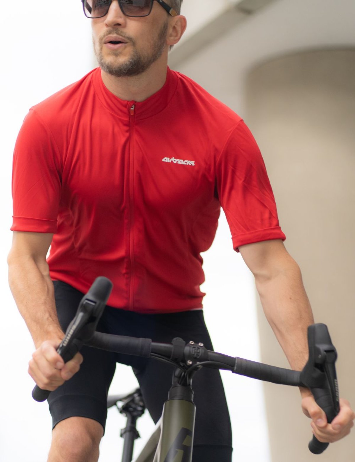 Maglia da uomo in bicicletta short -sleeved bike jersey air tech ii rosso