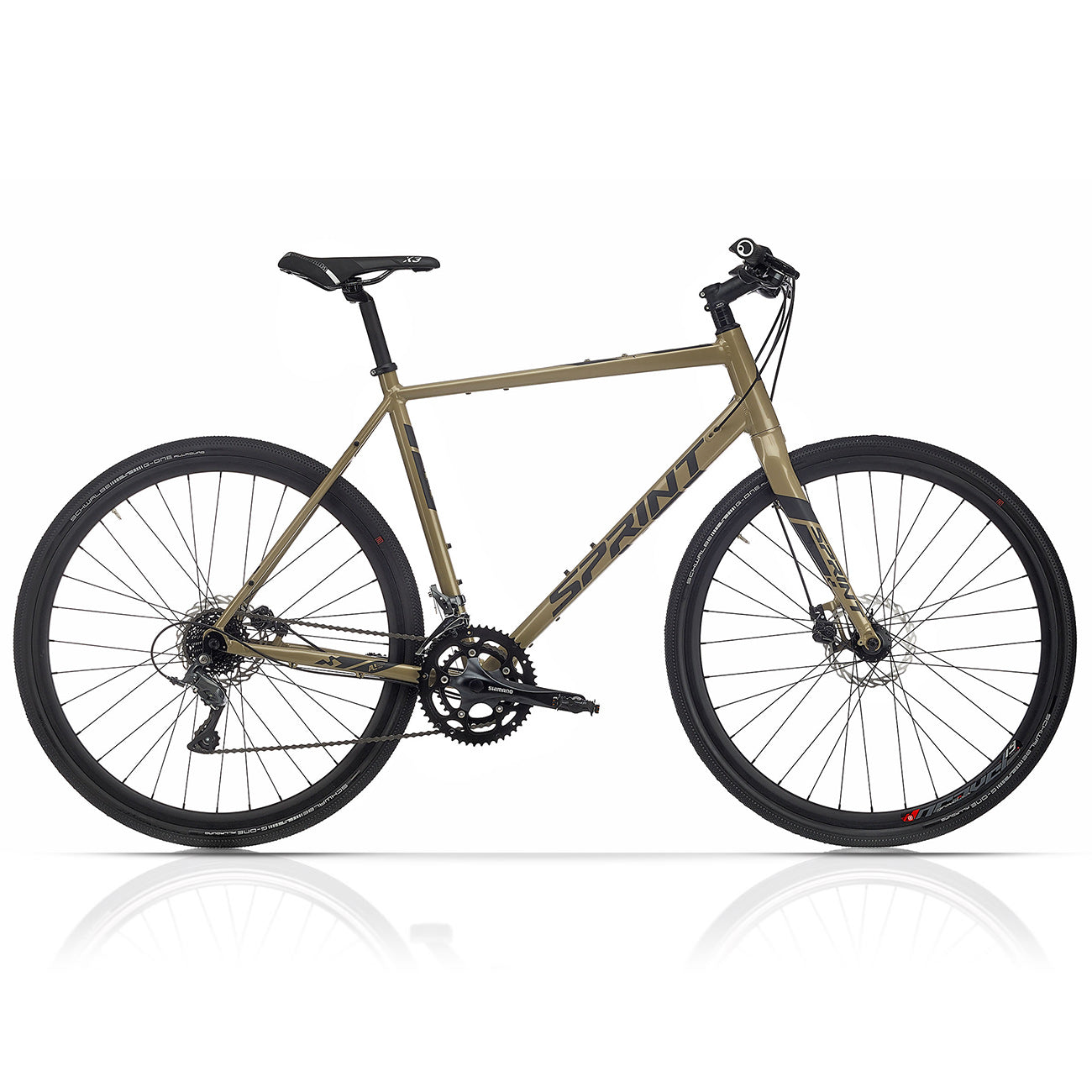 28" Bicicleta Gravel Hombre WHISPER PLUS Flatbar, 2 x 8 Velocidades Shimano Claris RD-R2000 