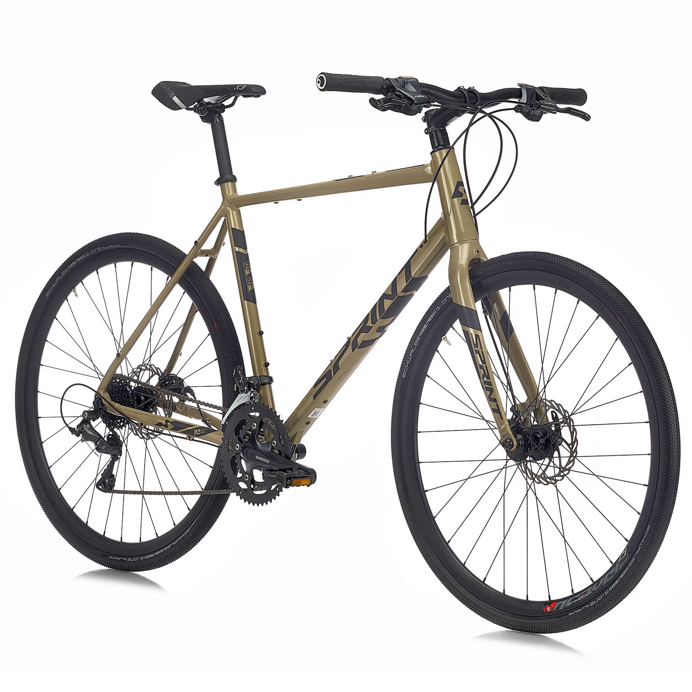 28" Bicicleta Gravel Hombre WHISPER PLUS Flatbar, 2 x 8 Velocidades Shimano Claris RD-R2000 