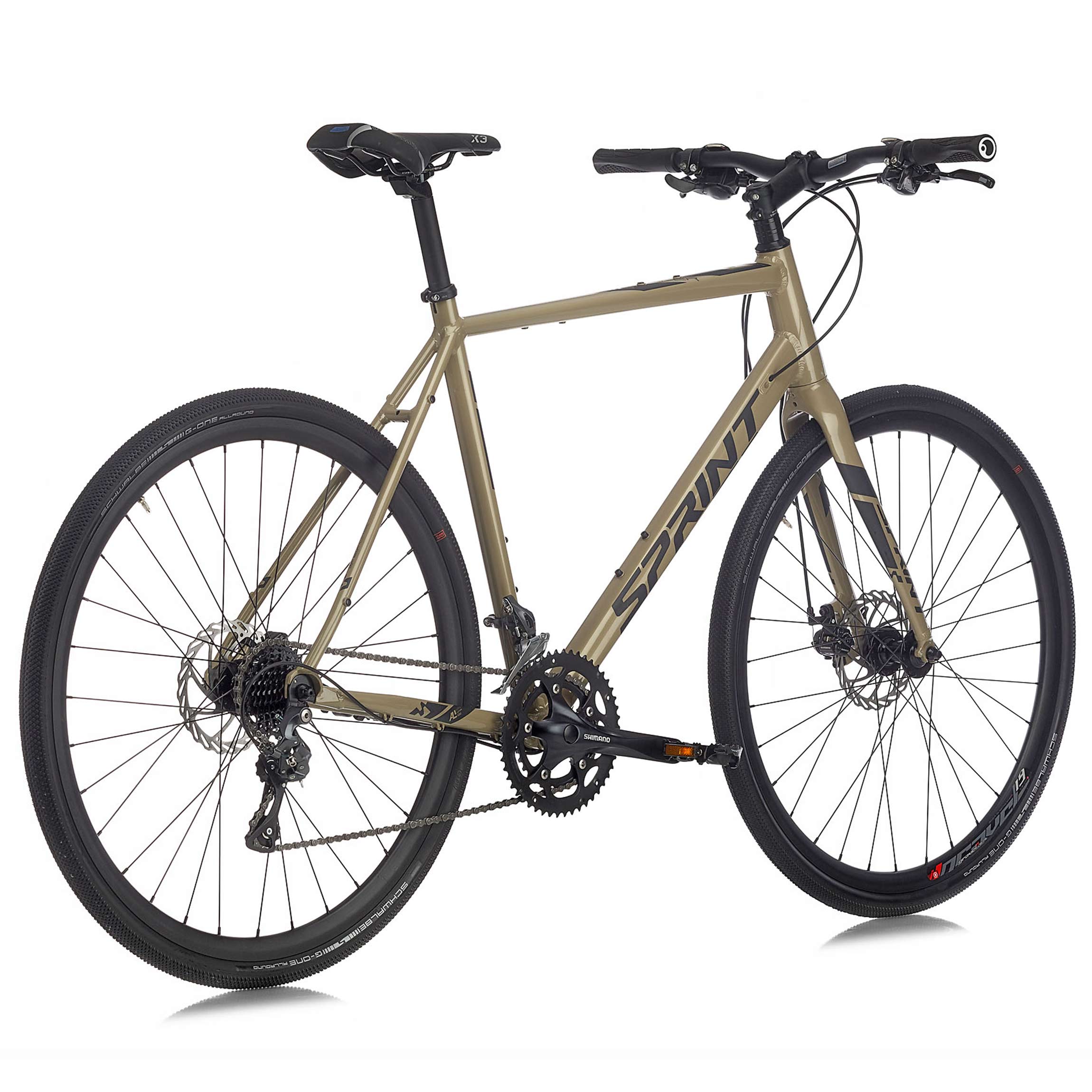 28" Bicicleta Gravel Hombre WHISPER PLUS Flatbar, 2 x 8 Velocidades Shimano Claris RD-R2000 