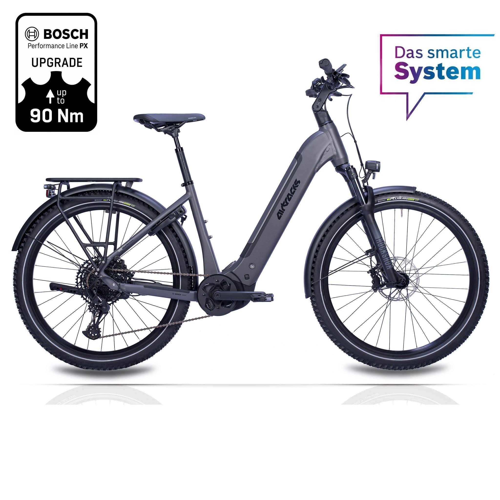 27.5" Women's E-SUV MTB Wave LS TERRA CX2 BOSCH PERFORMANCE LINE PX Smart System POWERTUBE 600 Wh 12-Speed SRAM SX EAGLE - Black
