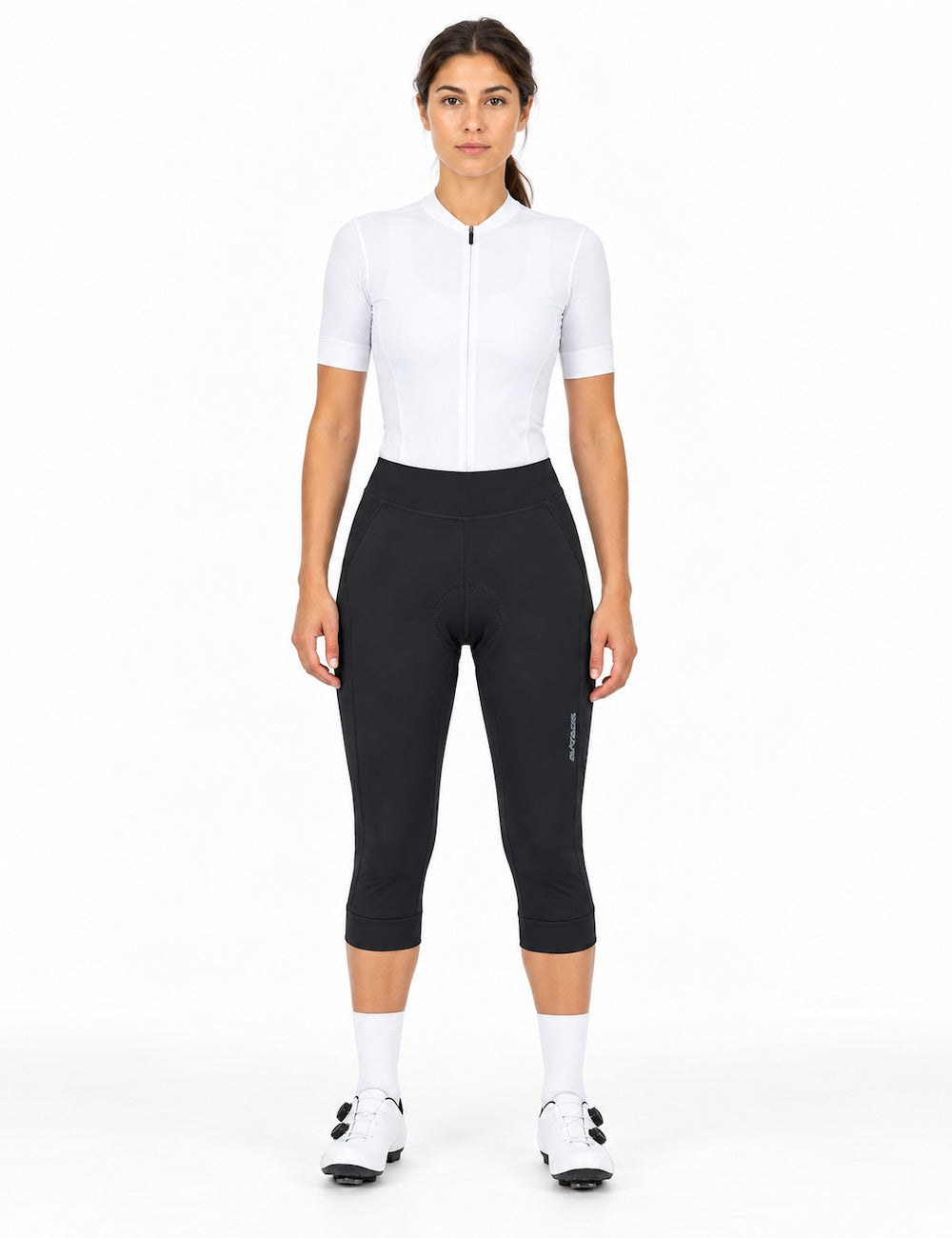 Pantaloni per biciclette da donna 3-4 lunghezza per linea Black Set Product Setprodukt