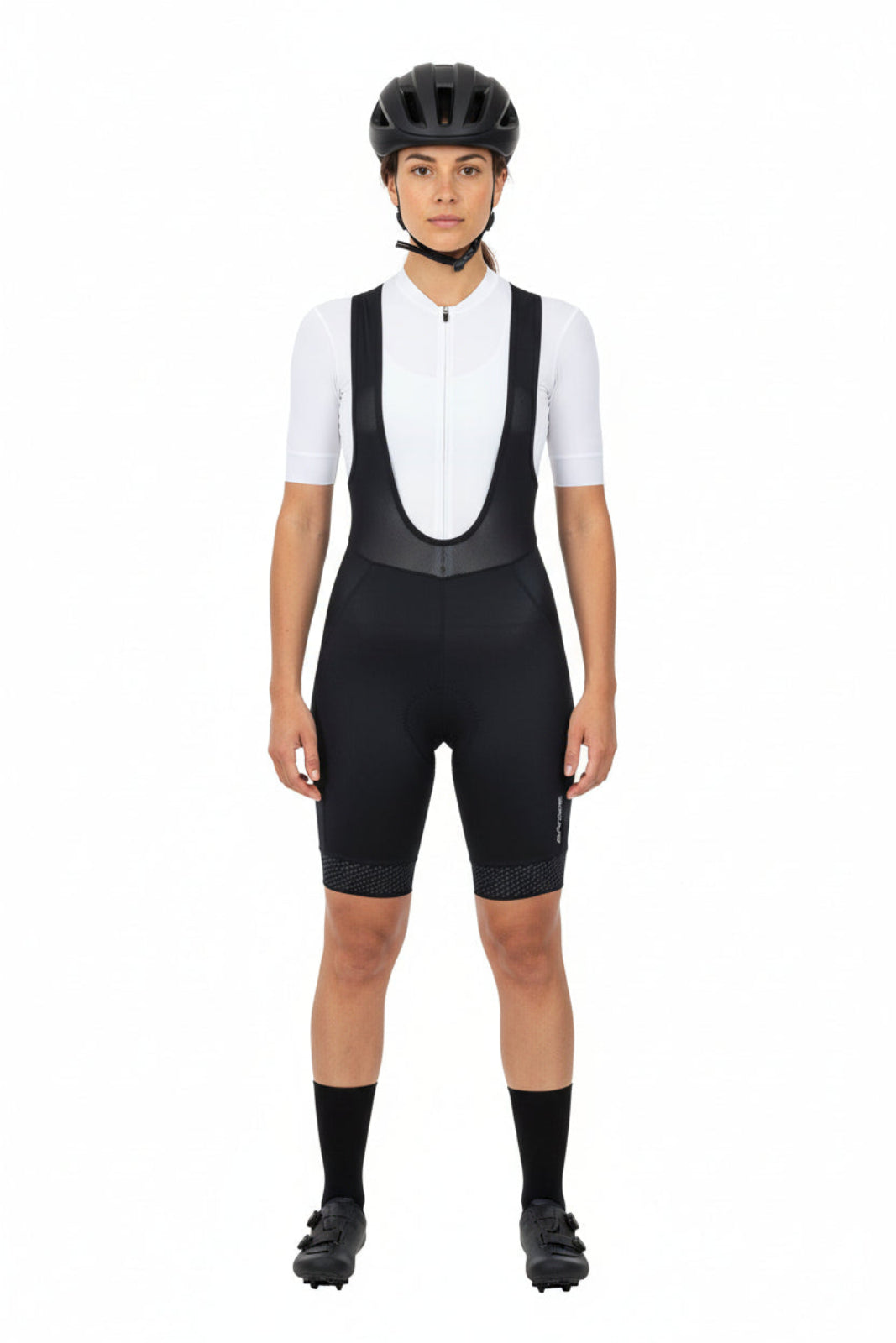 Pantalon à vélo pour femmes courte avec des sangles - Pantalon de transport par ligne noire