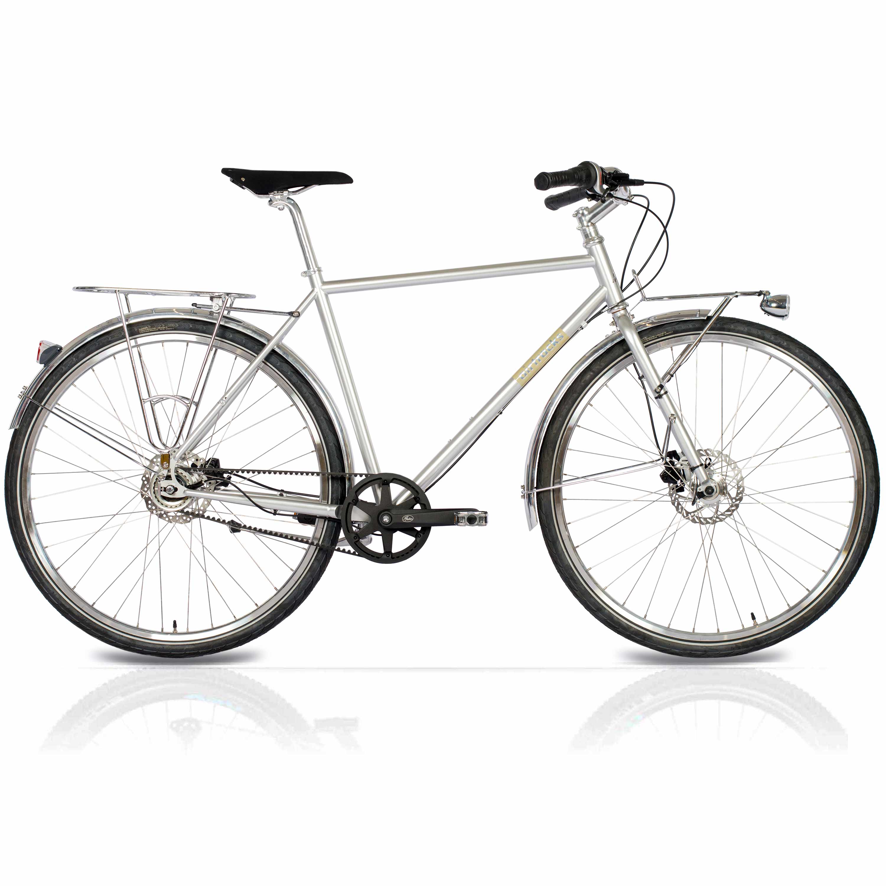 28" Bicicletta urbana da uomo STREET CrMo GATES CARBON DRIVE BELT Shimano 7 velocità