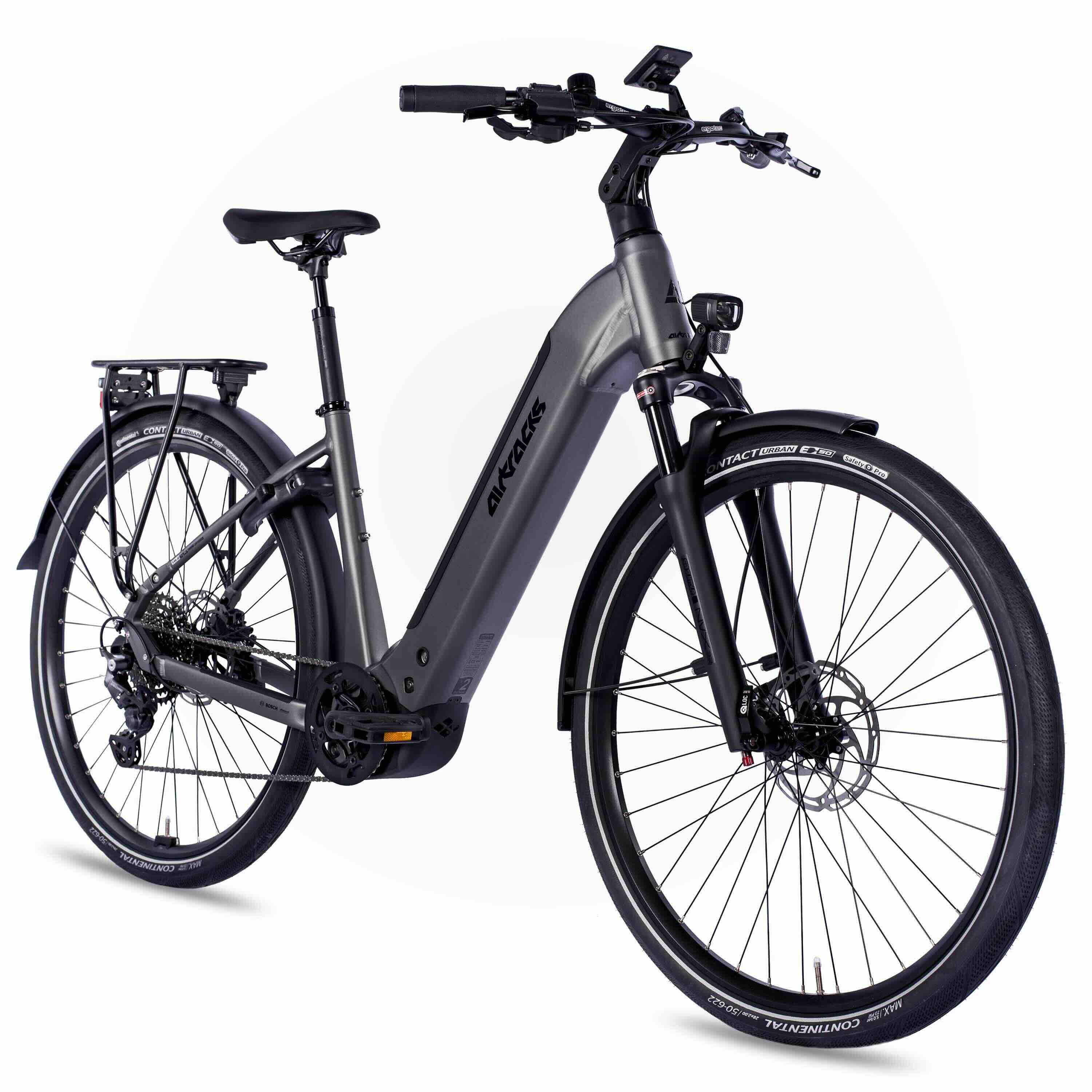 28" Damen E-Bike Trekking Fahrrad LS Wave TERRA TR2 BOSCH Performance Line PX Smart System POWERTUBE 600 Wh 10 x Gang SHIMANO DEORE RD-M5130 SGS Schwarz