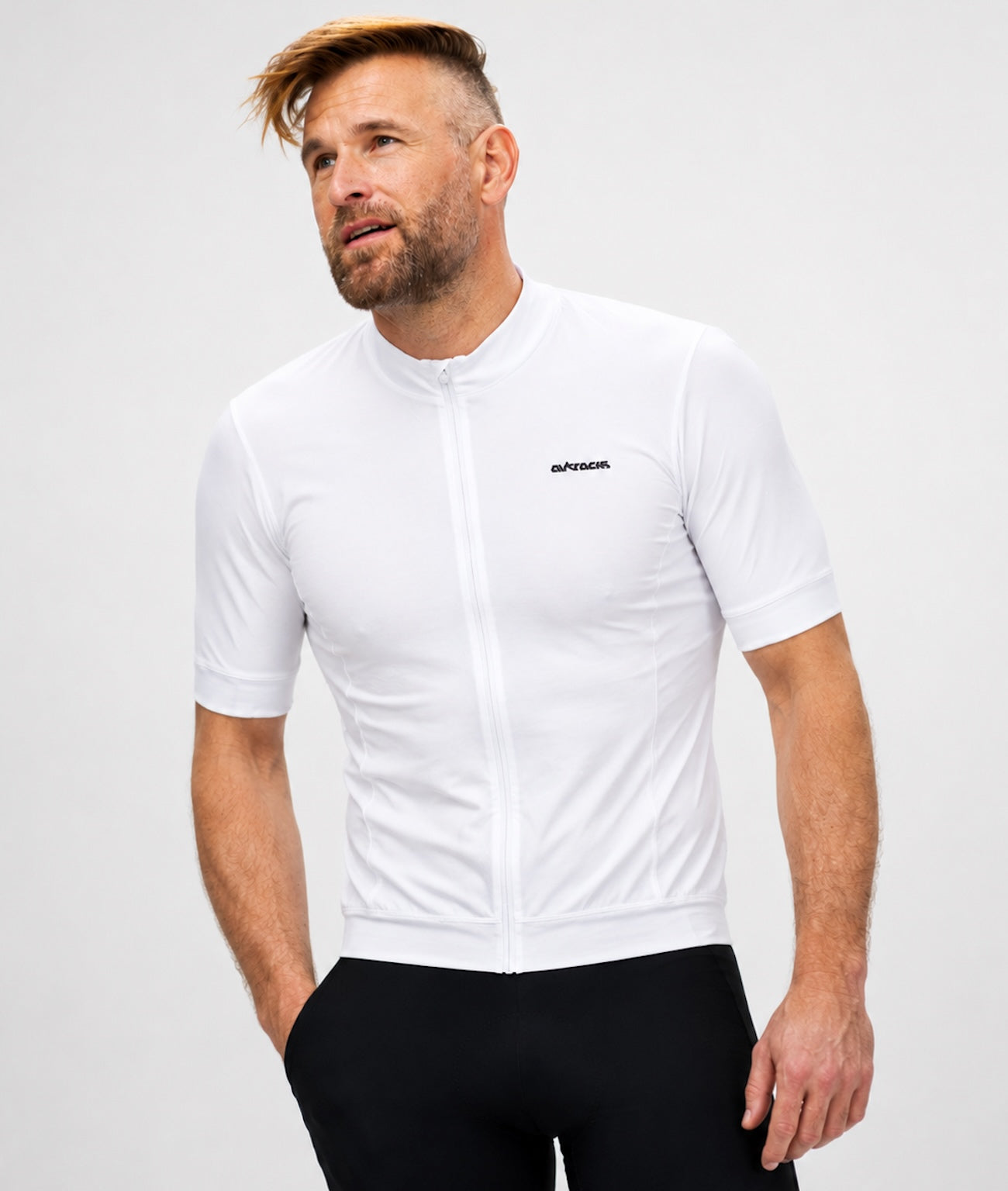 Men's bicycle jersey short arm Air Tech II white