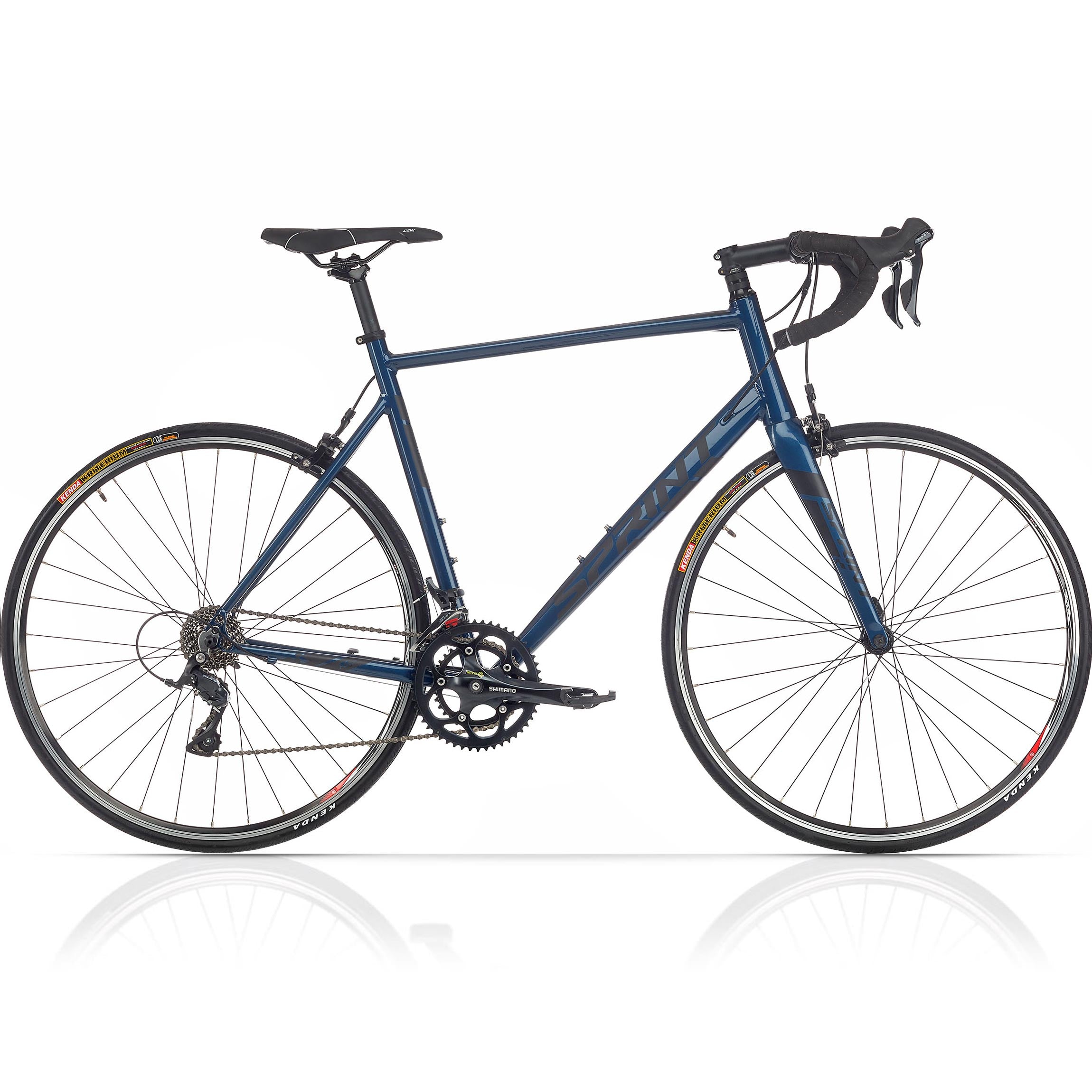 28" Bicicleta de carretera hombre SPRINT MONZA ELITE 28 horquilla de carbono bicicleta 2 x 9 velocidades SHIMANO SORA RD-R3000 azul / negro