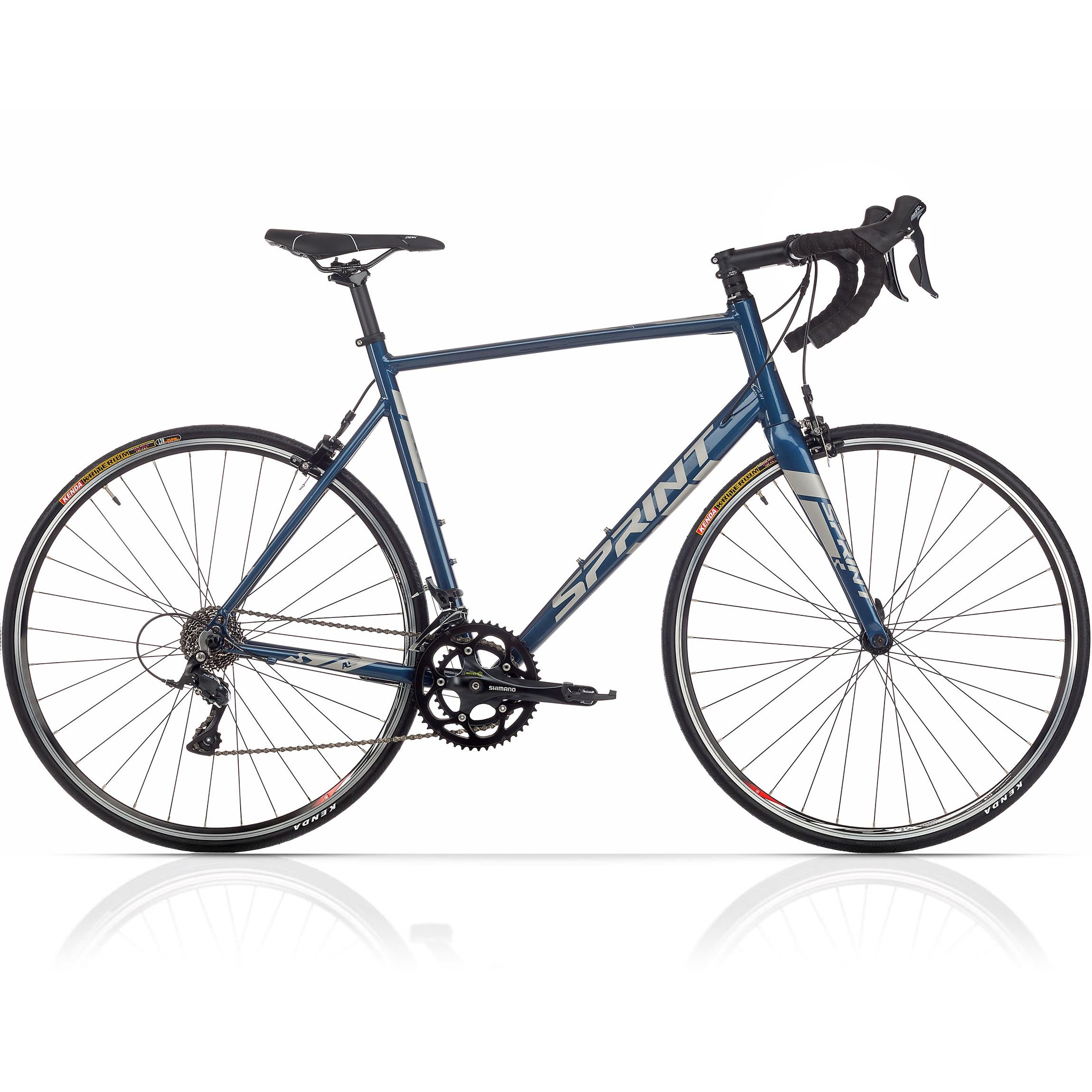 28" Bicicleta de carretera hombre SPRINT MONZA ELITE 28 horquilla de carbono bicicleta 2 x 9 velocidades SHIMANO SORA RD-R3000 azul / negro