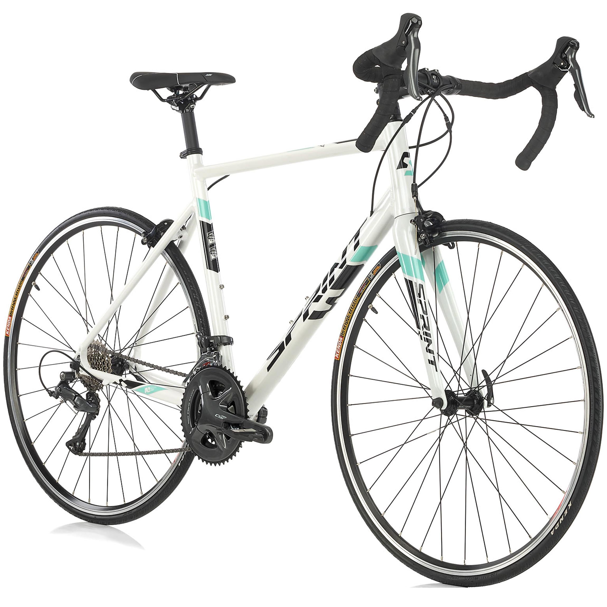 28" Bicicleta de carretera para hombre SPRINT MONZA RACE con horquilla de carbono, 2 x 8 velocidades SHIMANO CLARIS RD-R2000 Blanco / Verde