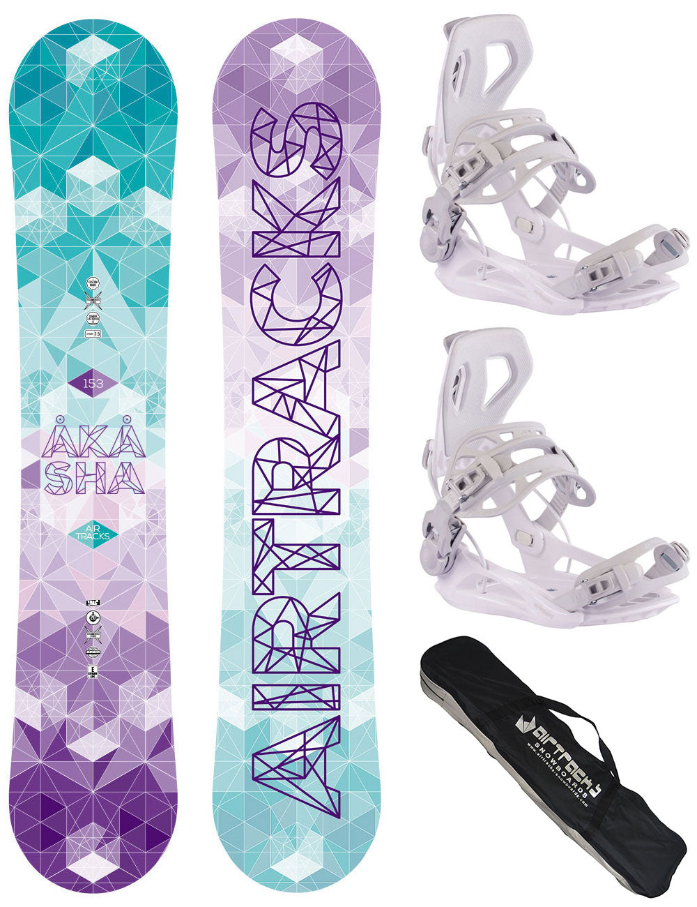 Women Snowboardset Akasha Zero Rocker + Snowboard Binding Master Pro W + SB BAG